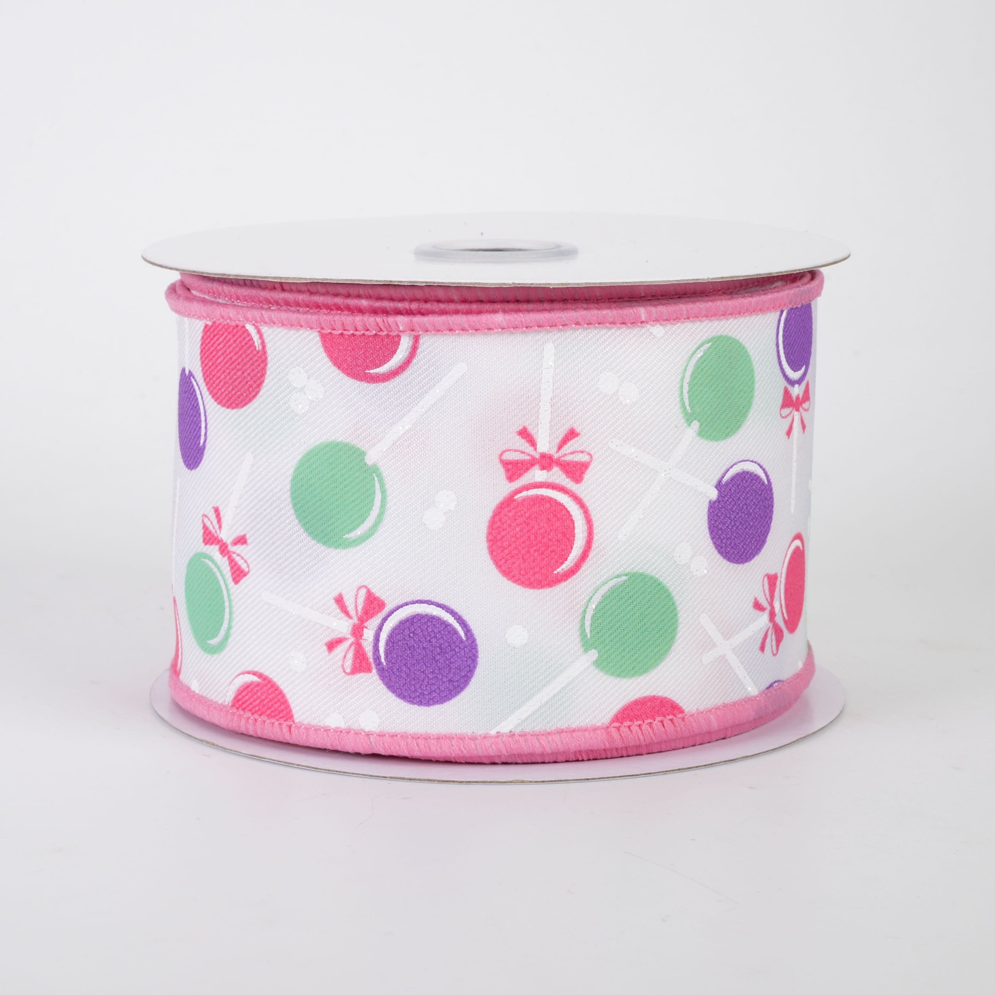 2.5" Lollipops Candy Ribbon: Pastels (10 Yards)