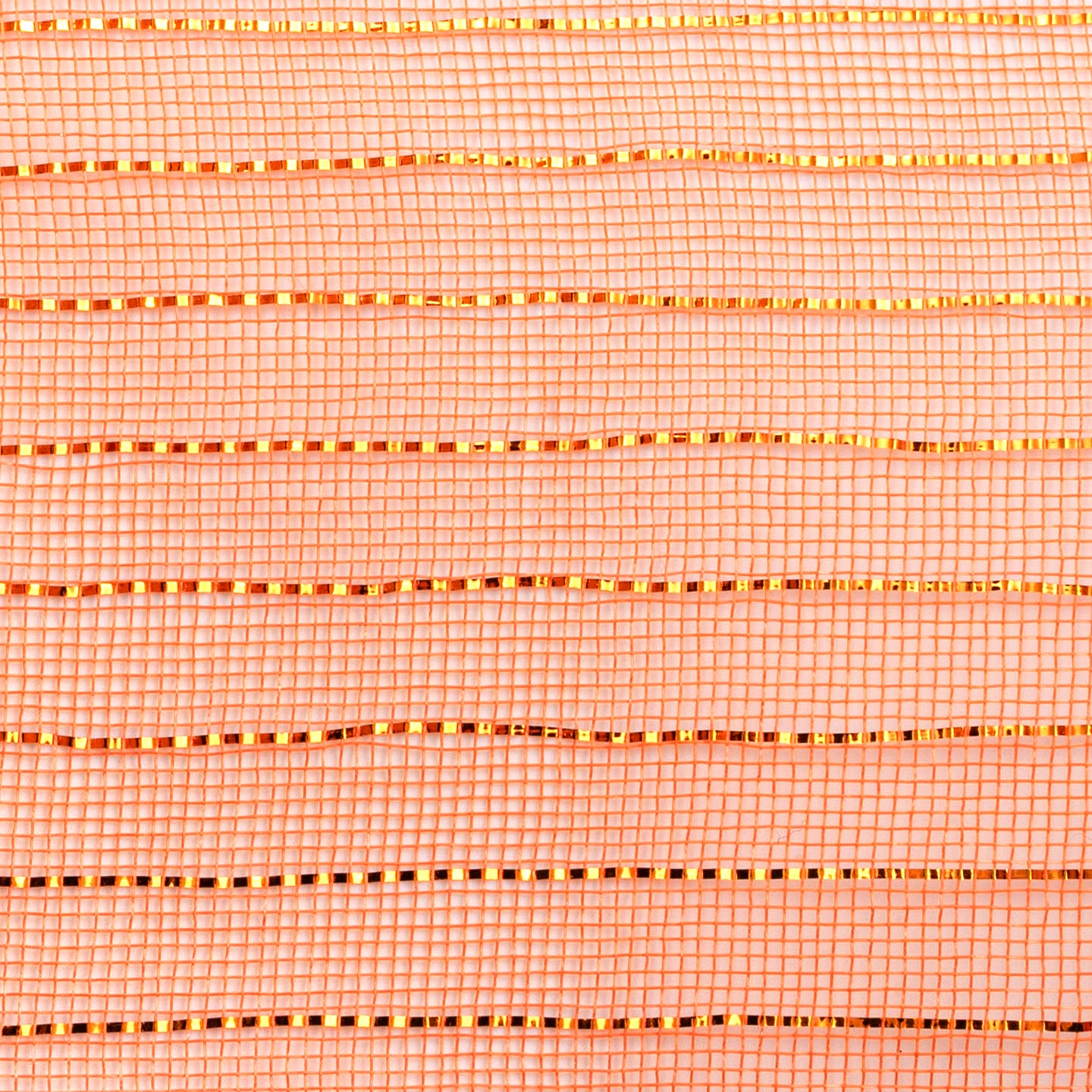 10" Metallic Fine Weave Deco Mesh: Orange & Copper
