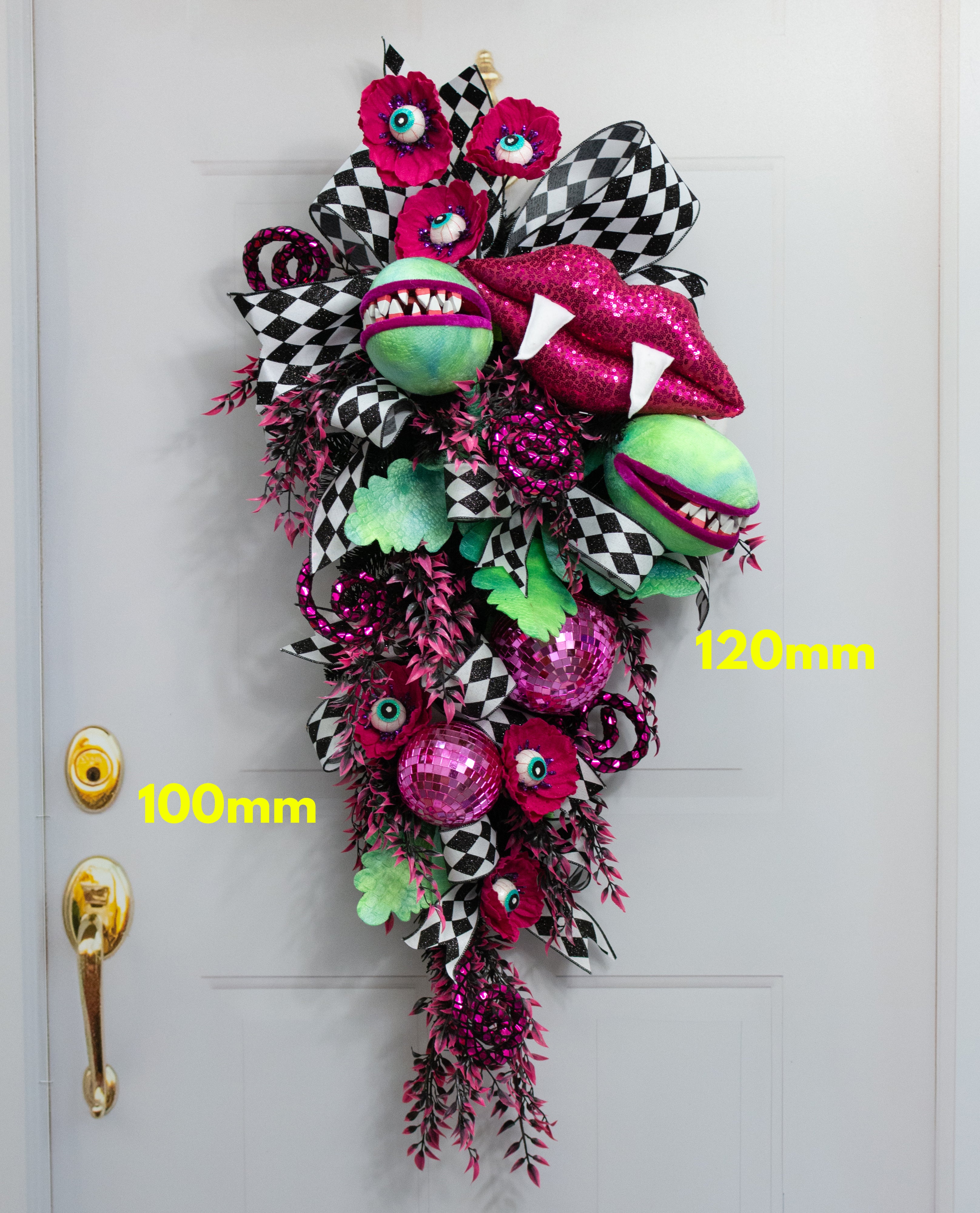 100mm Mirror Disco Ball Ornament: Pink