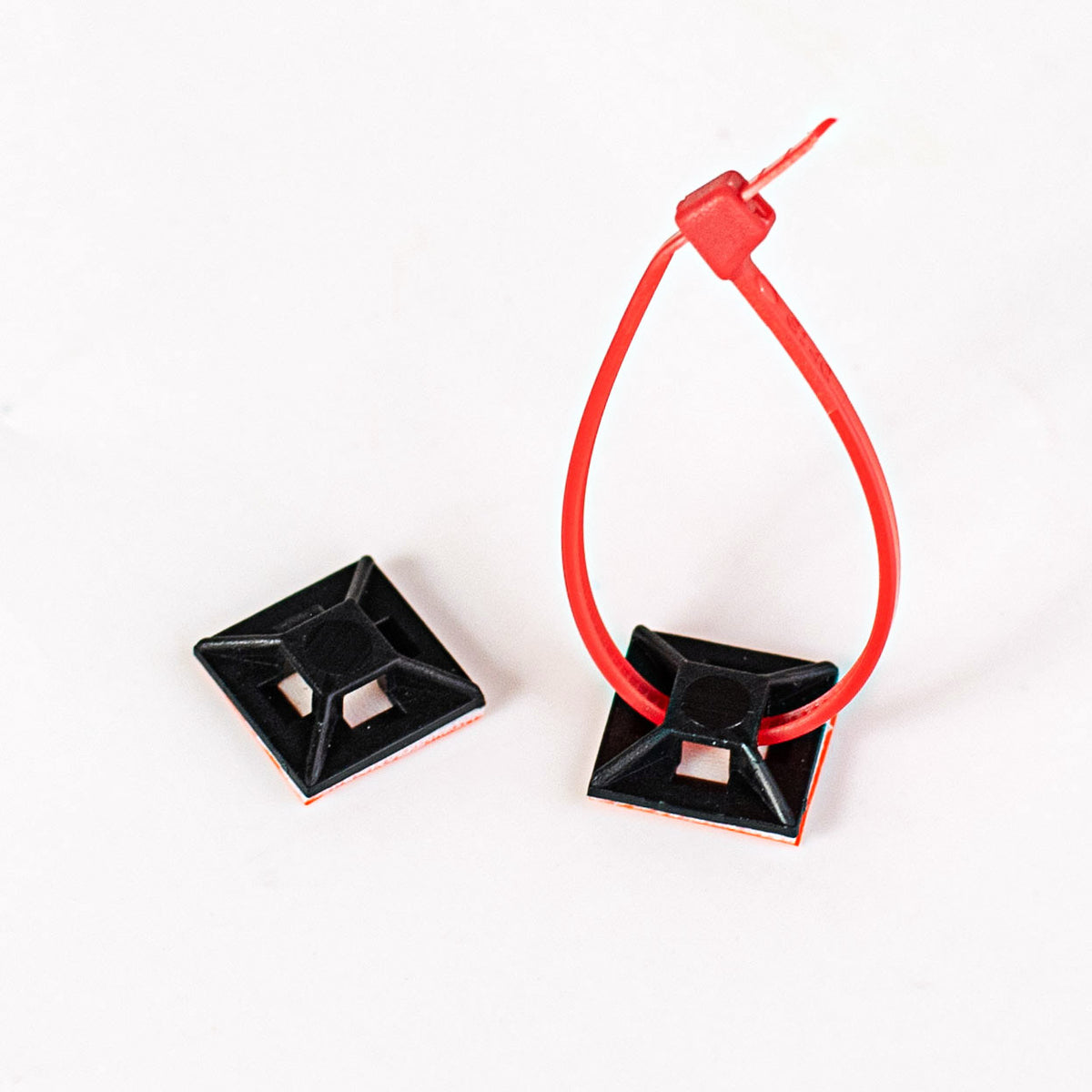 .5" Adhesive Zip Tie Mounts: Black (100) image 1