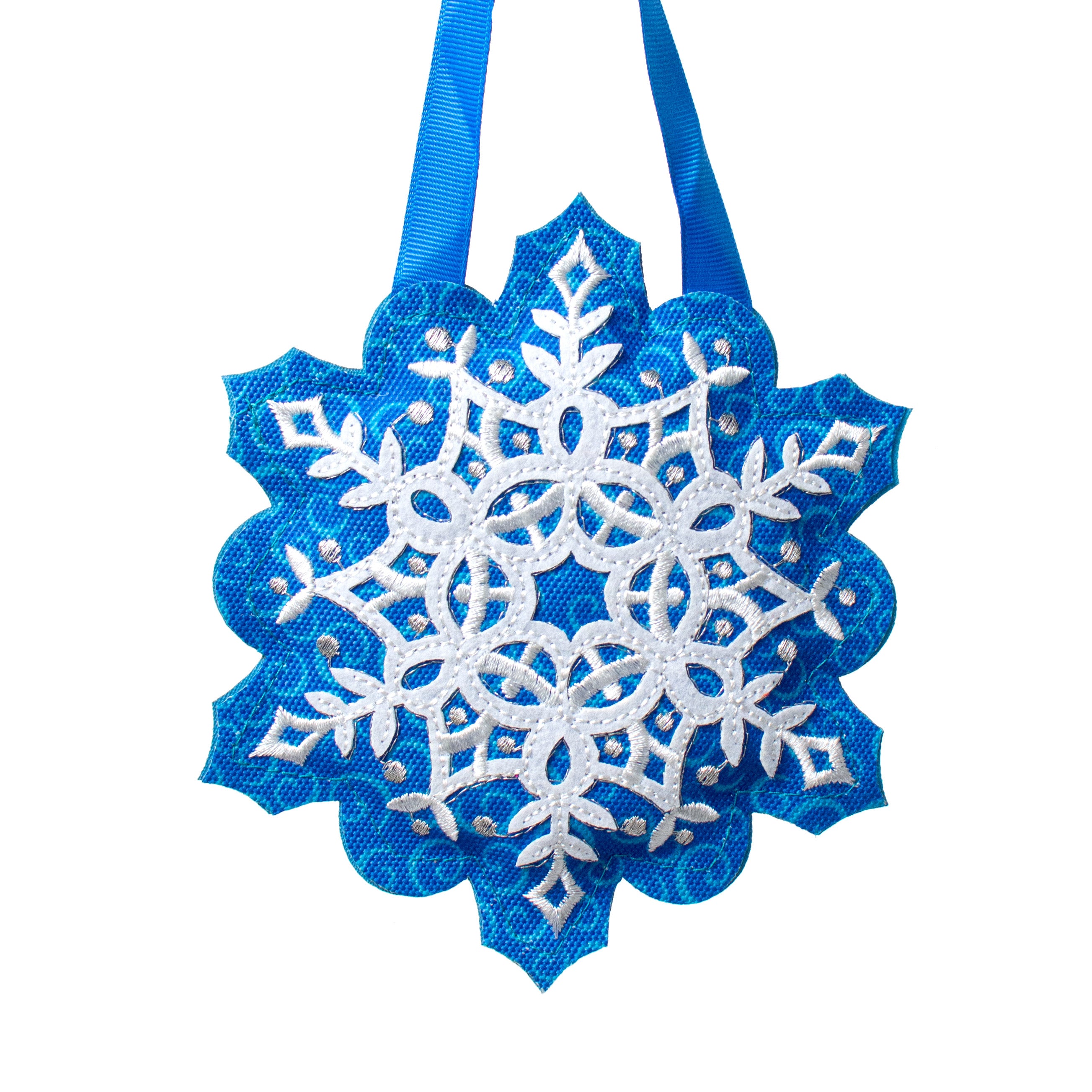 6" Adorables Fabric Blue Snowflake Hanger Item Number: 4223