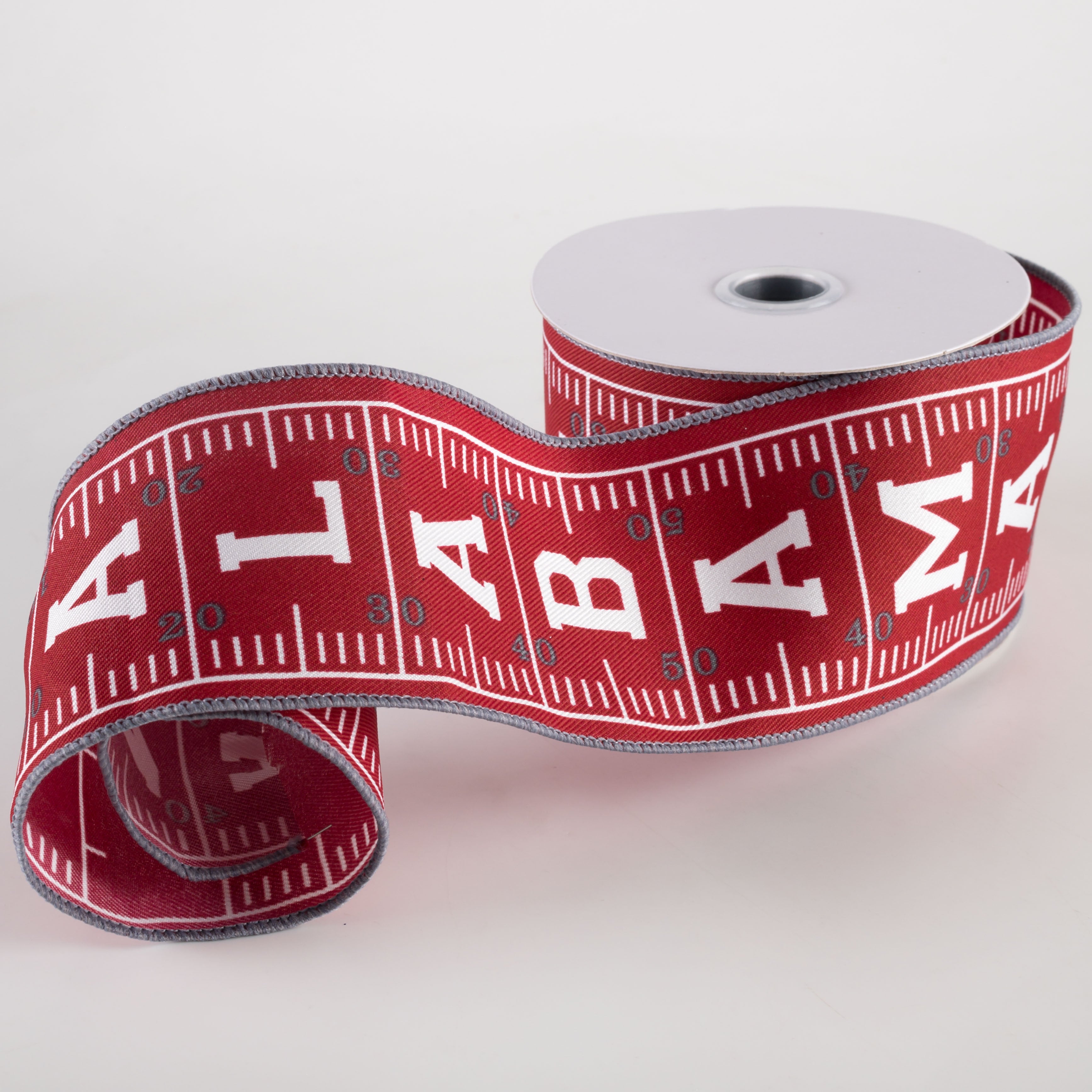 2.5" Alabama Football Field Ribbon: Crimson (10 Yards) Lifestyle Photo