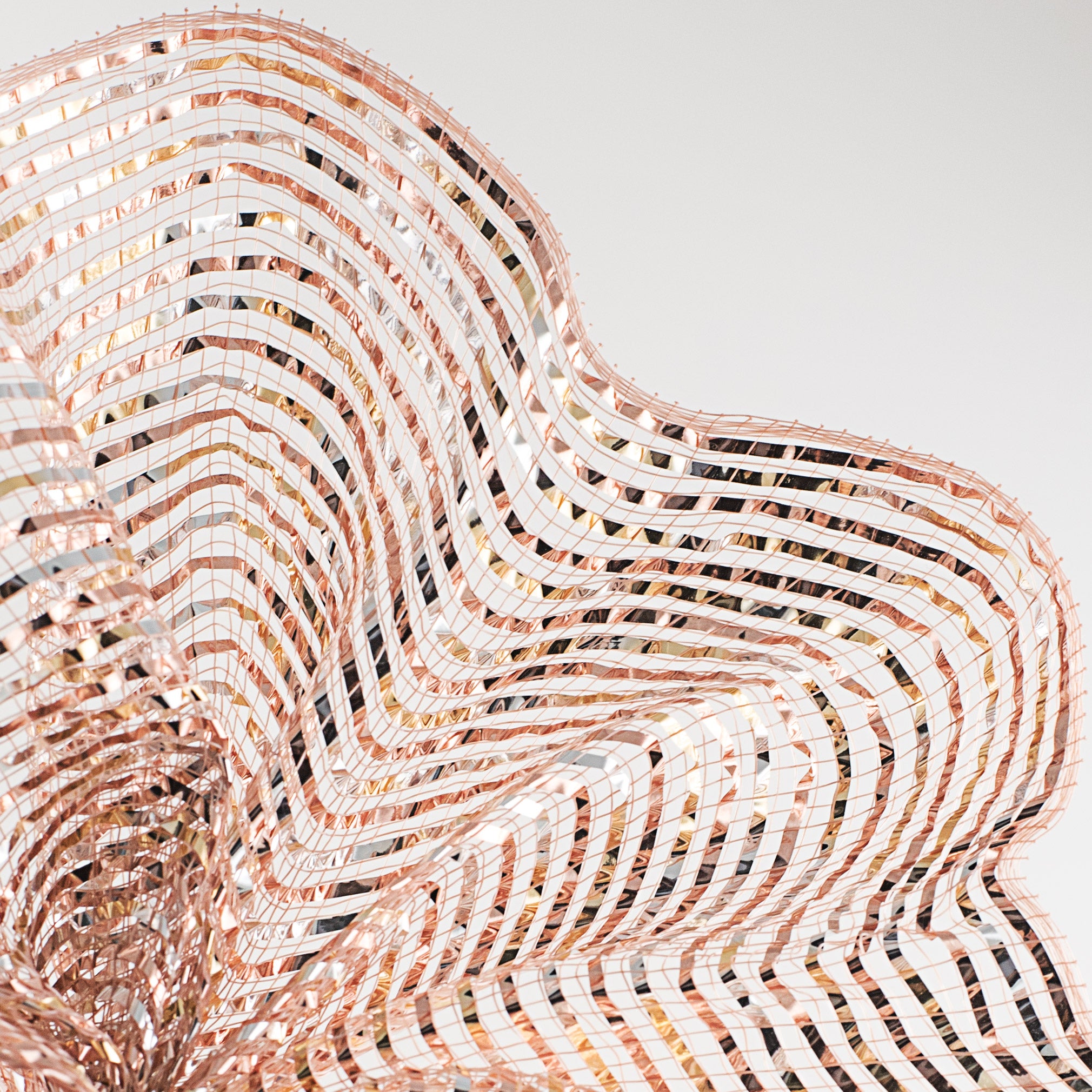 10" All Foil Thick Metallic Mesh: Rose Gold Lifestyle Photo