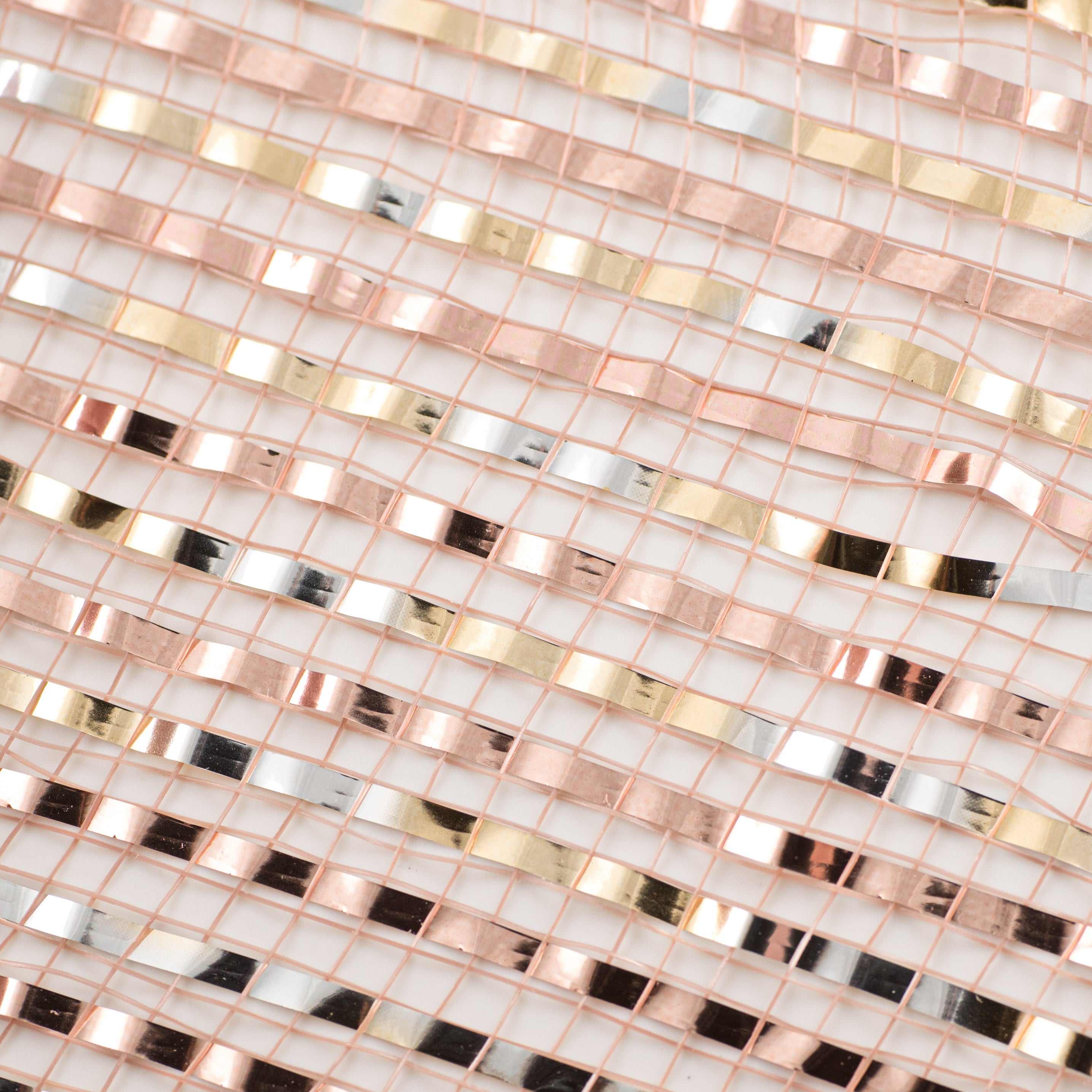 21" All Foil Thick Metallic Mesh: Rose Gold detail photo 3