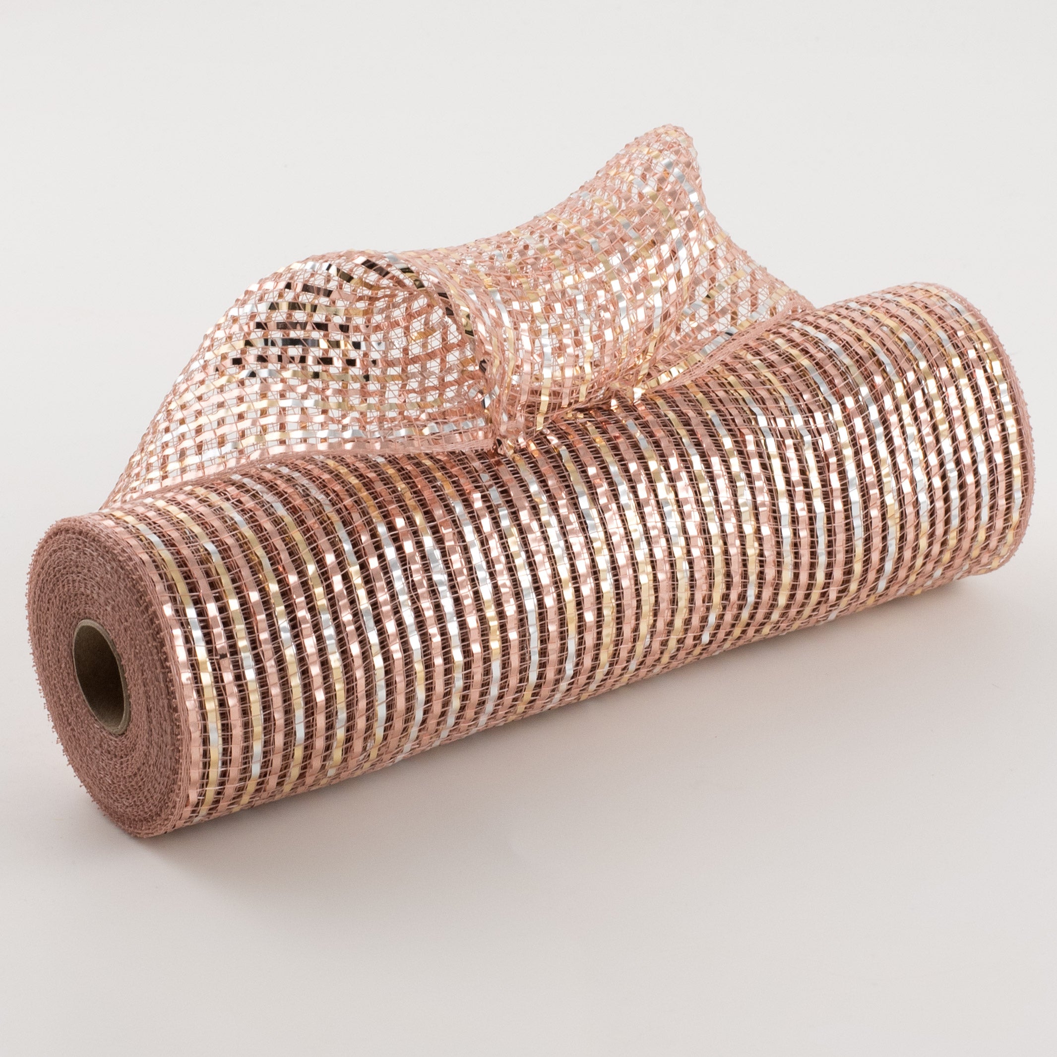 10" All Foil Thick Metallic Mesh: Rose Gold Item Number: XB102110-34