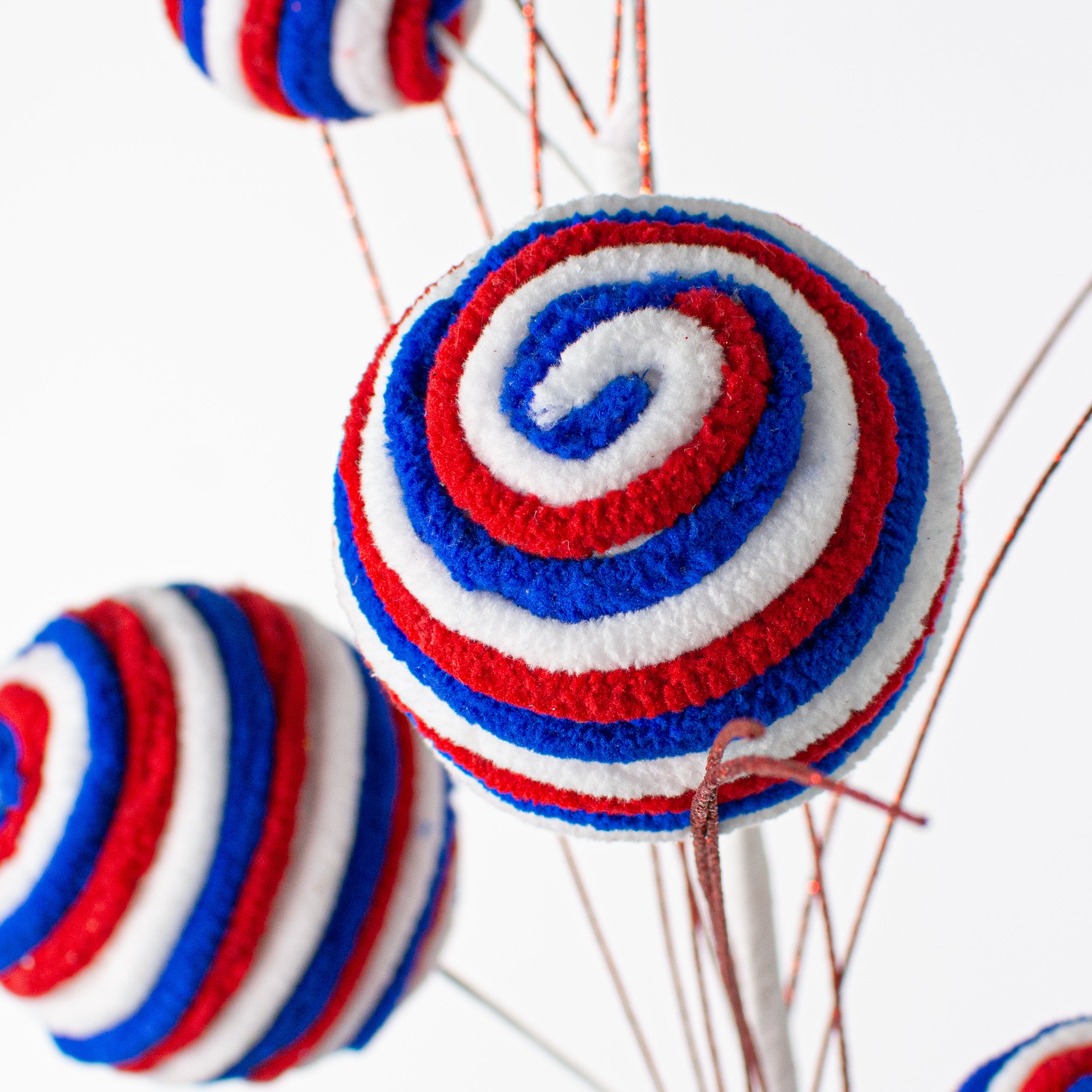 22" American Chenille Balls Spray: Red, White & Blue Lifestyle Photo