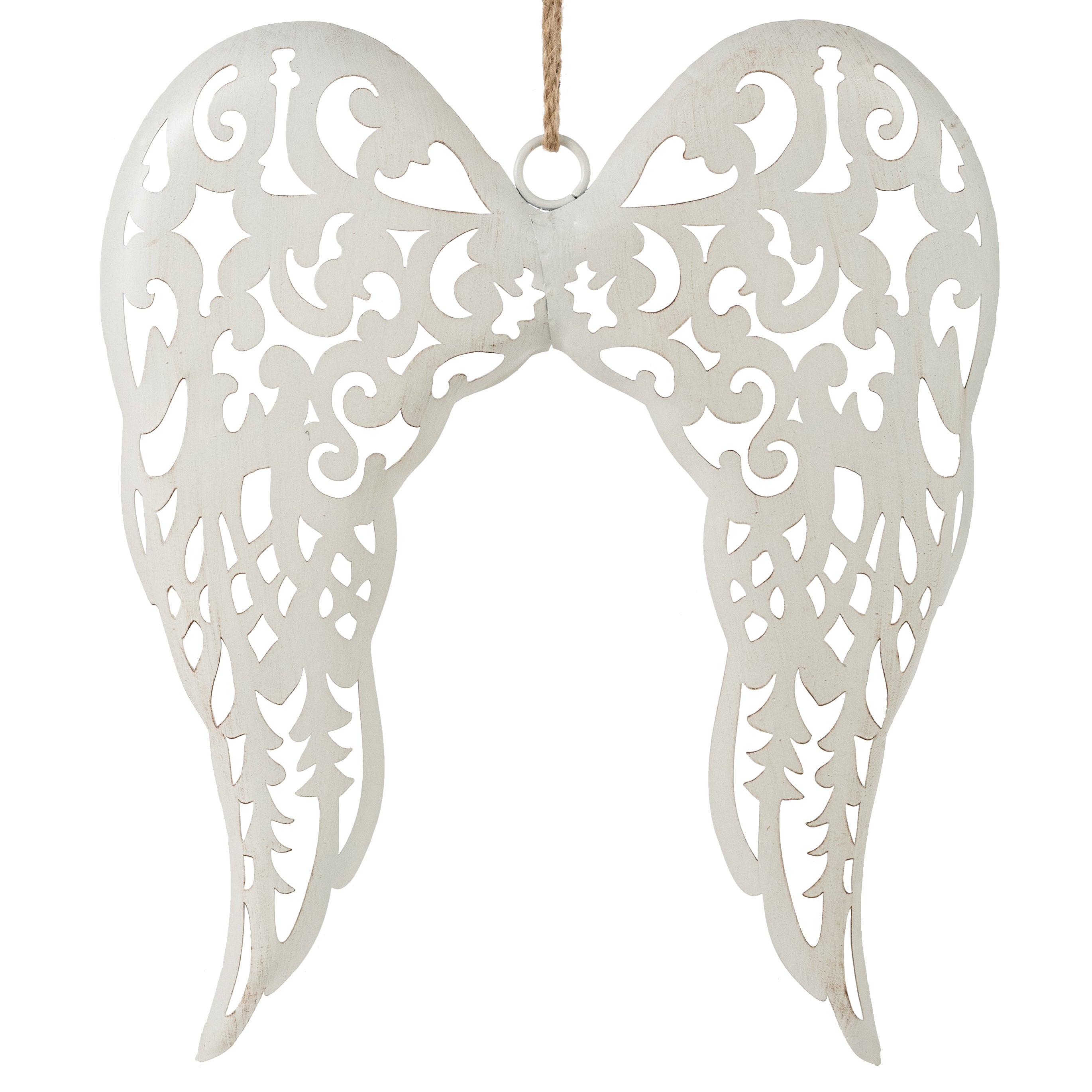 19.5" X 16.5" Angel Wing Decor: Ivory Item Number: MM116267