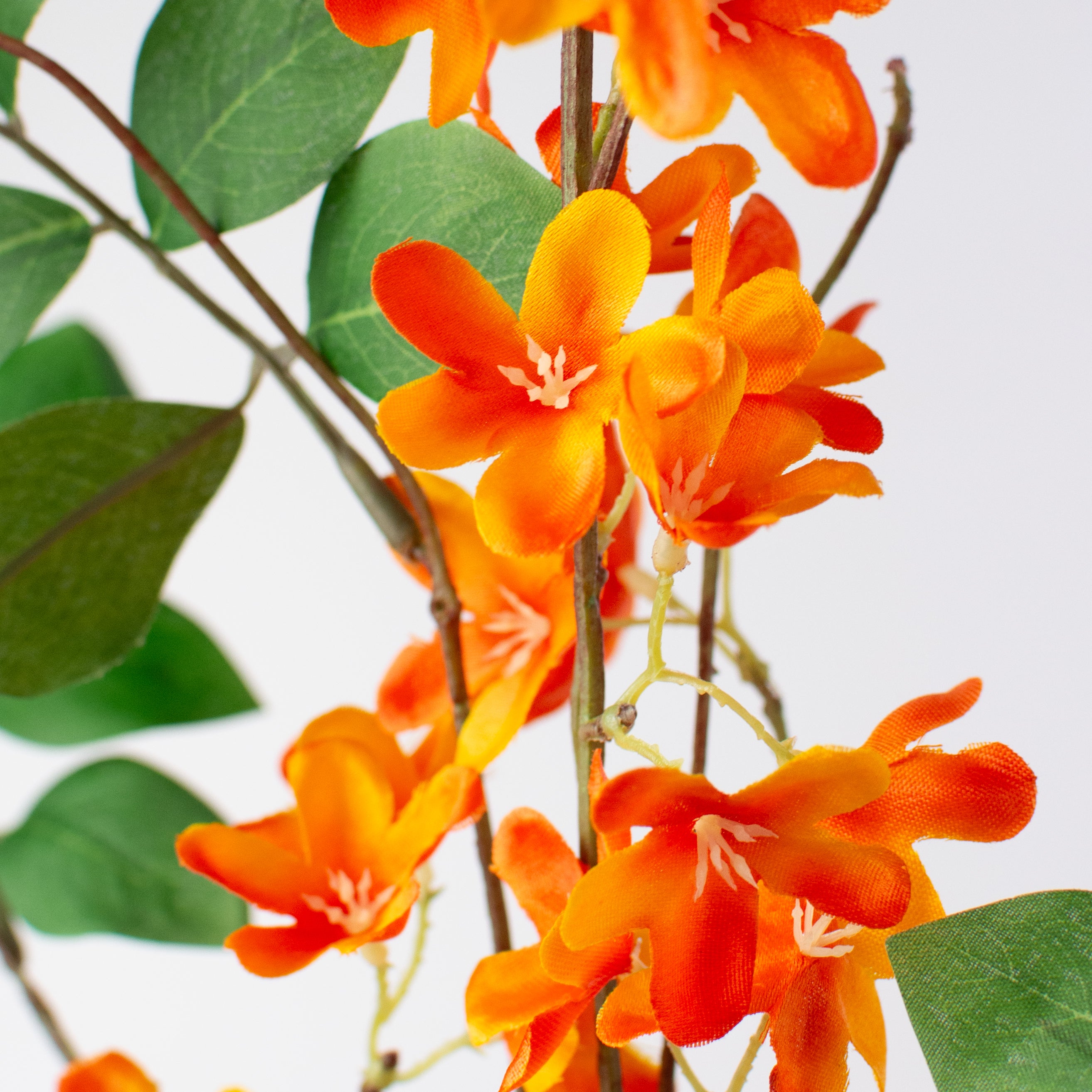 31" Apple Blossom Leaves Spray: Orange Lifestyle Photo