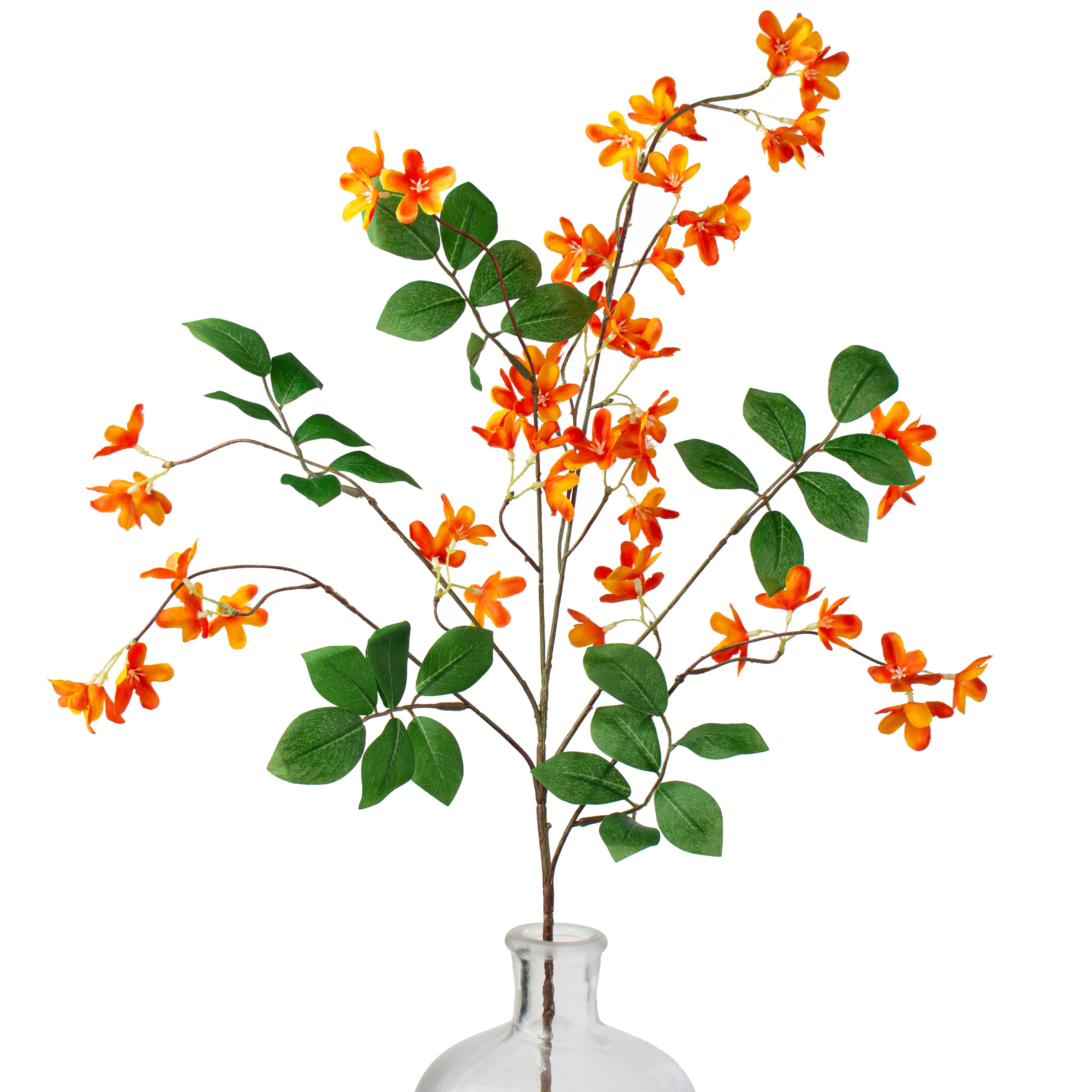 31" Apple Blossom Leaves Spray: Orange Item Number: 210608