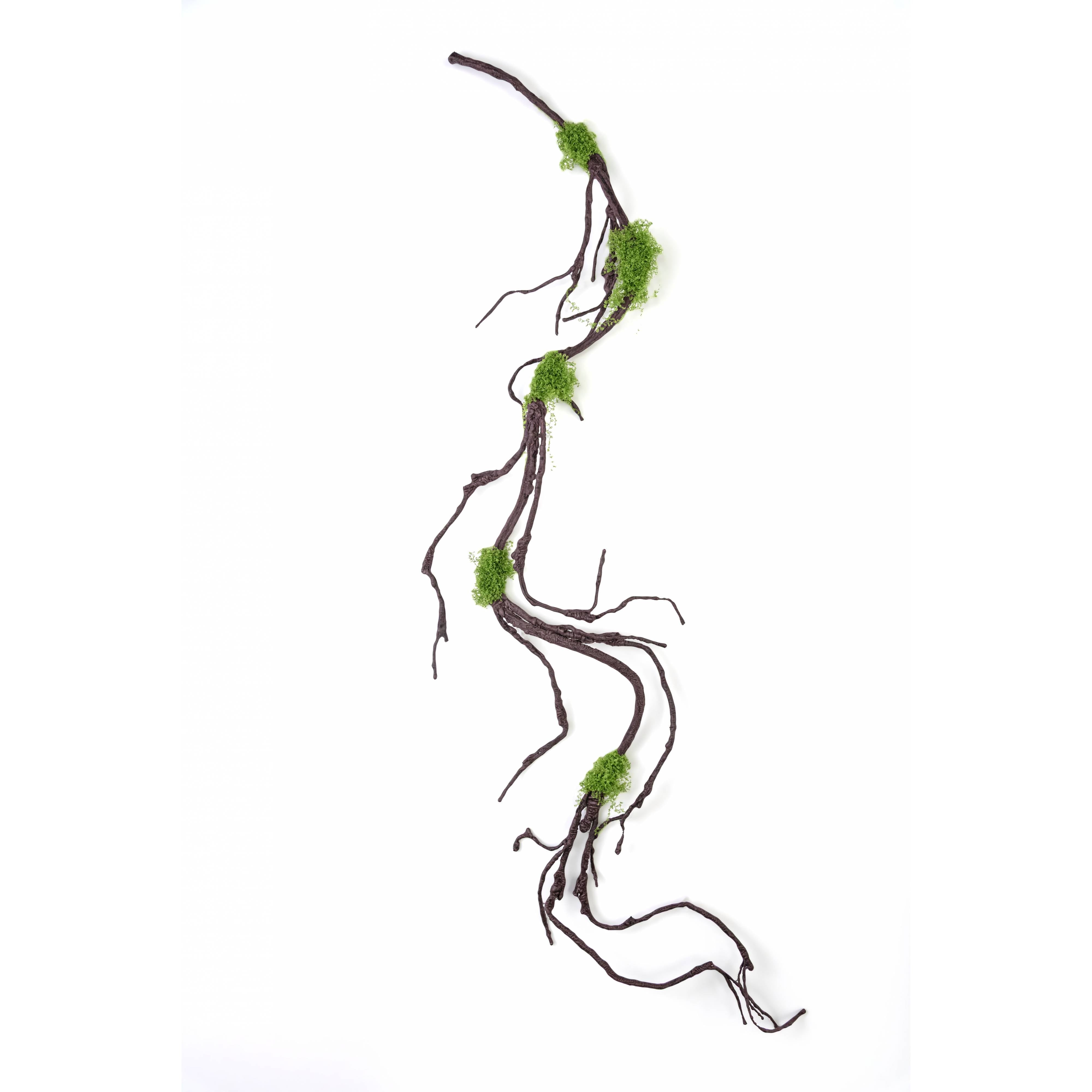 5' Artificial Branch Garland with Moss detail photo 5