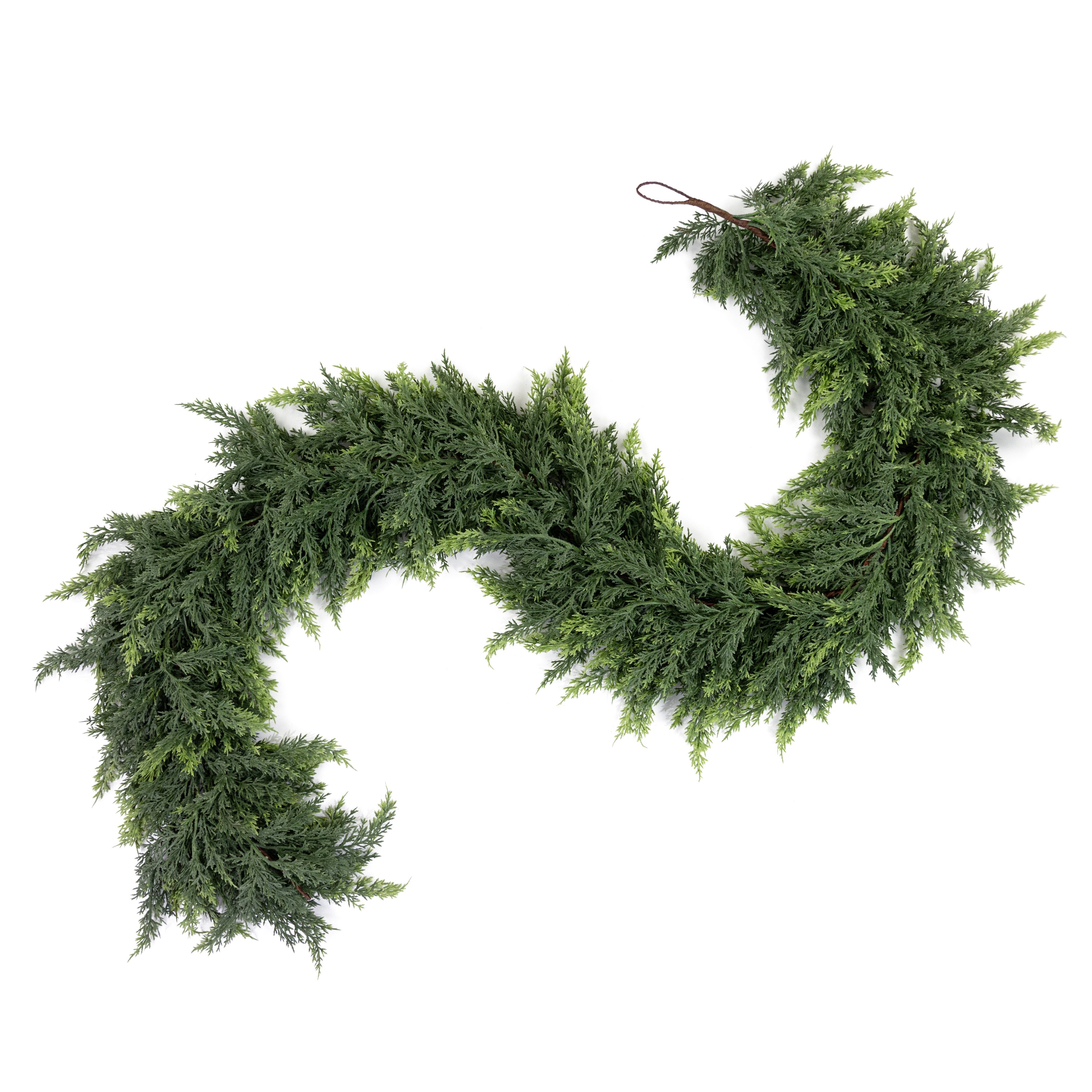 6' Artificial Cypress Garland detail photo 3