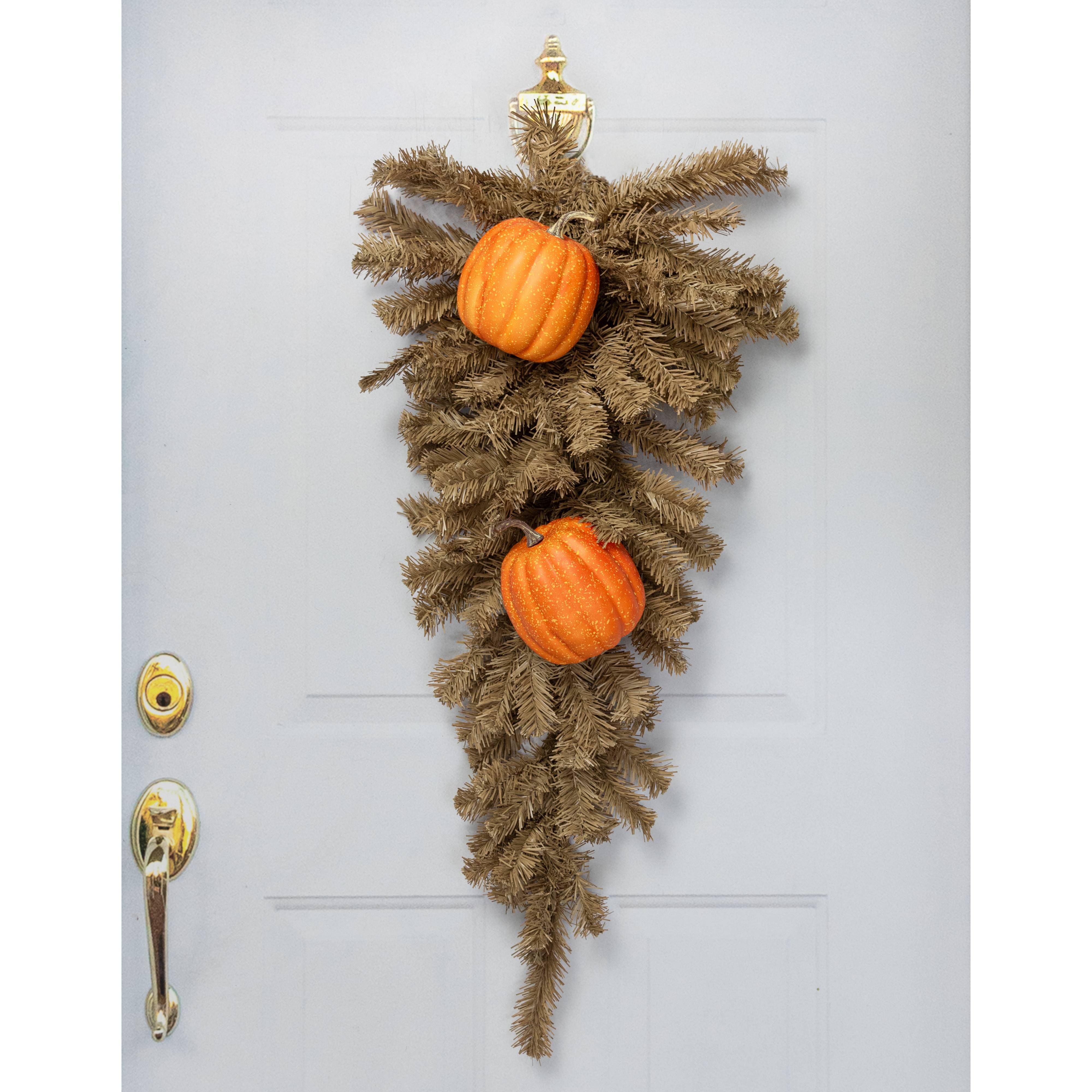 6.5" Artificial Pumpkins: Orange (Set of 2) Lifestyle Photo