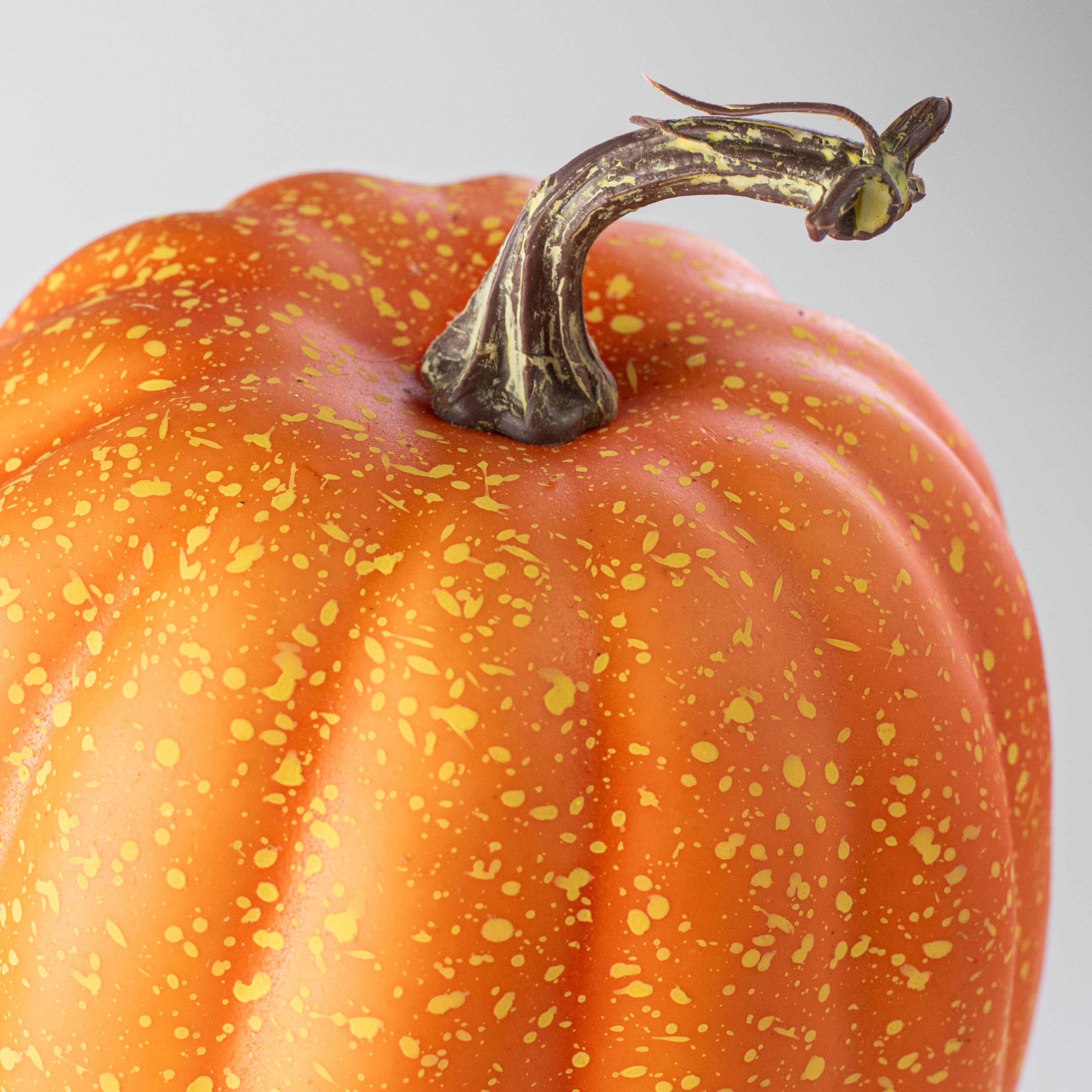 6.5" Artificial Pumpkins: Orange (Set of 2) detail photo 3