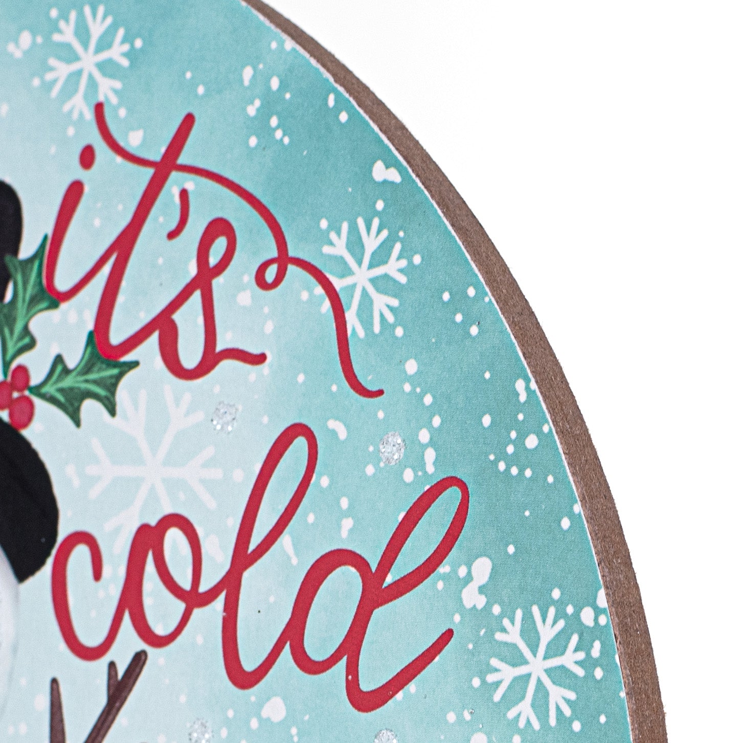 12" Baby It's Cold Outside Snow Globe Sign detail photo 3