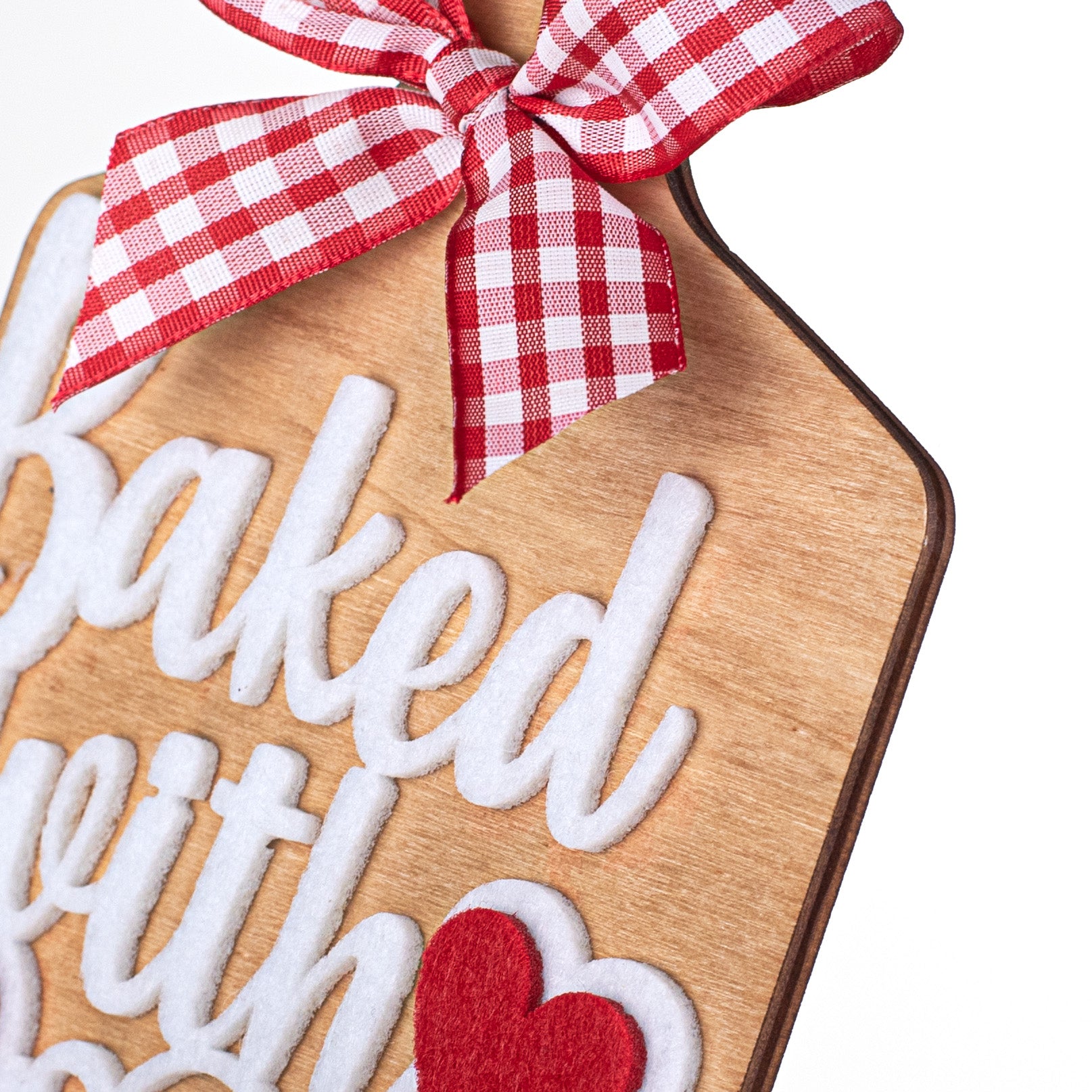 8" Baked with Love Chop Board Ornament detail photo 3