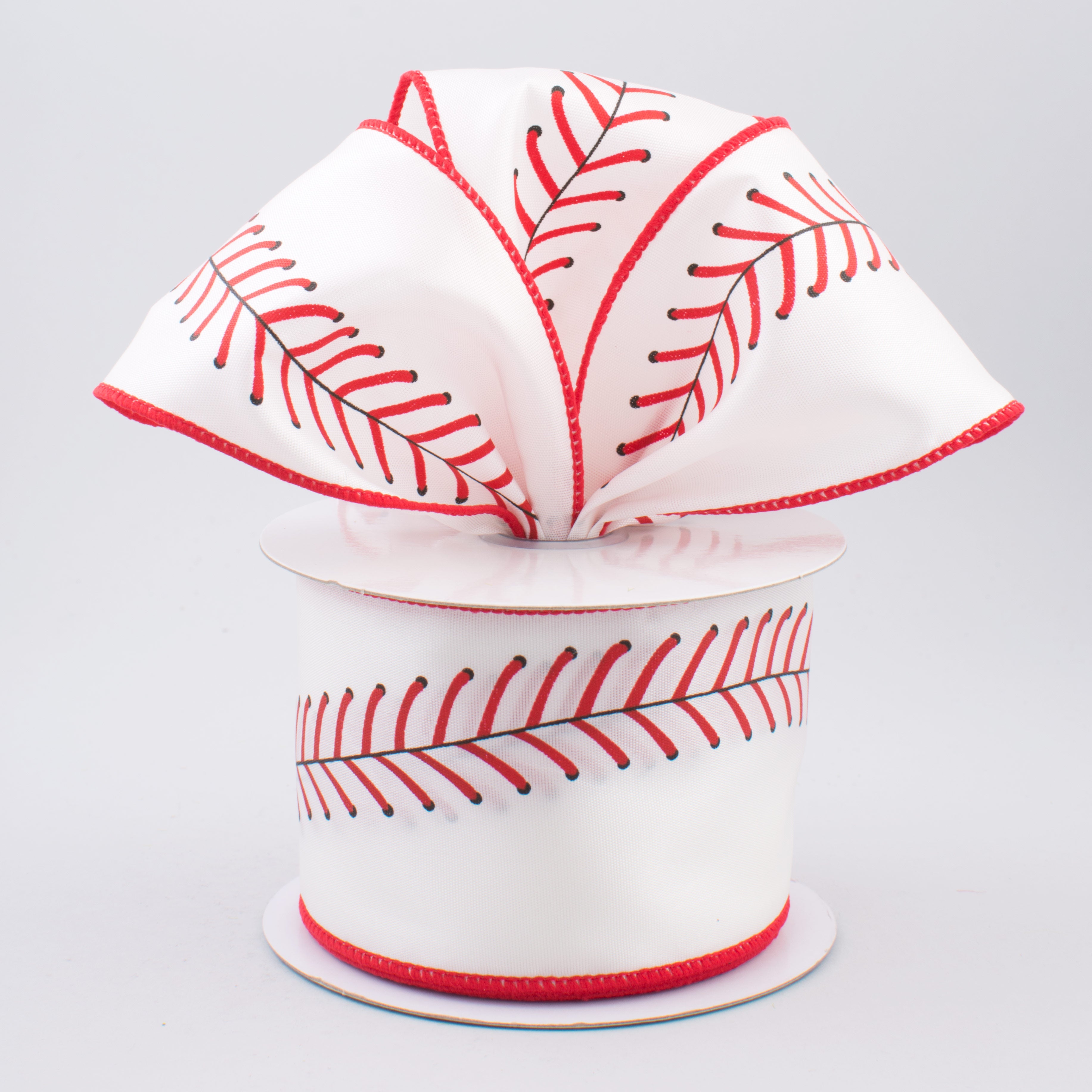 2.5" Baseball Stitching Ribbon (10 Yards) Lifestyle Photo