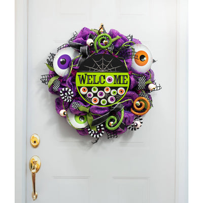 12" Metal Sign: Welcome Eyeballs
