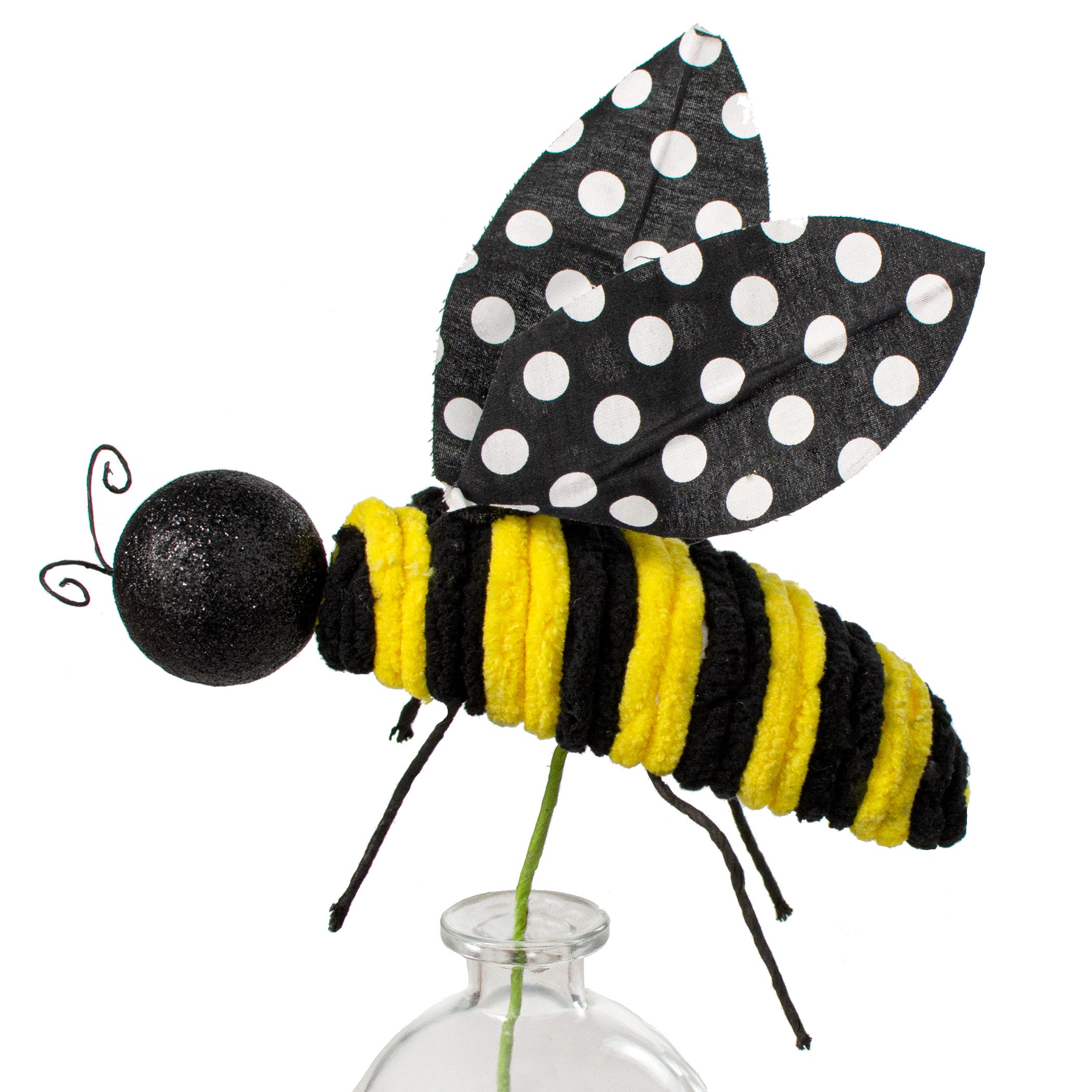 9" Bee Polka Dot Pick Item Number: 62496BKWTYW