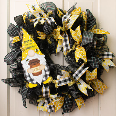 13" Bee Sweet Gnome Shape Sign Lifestyle Photo