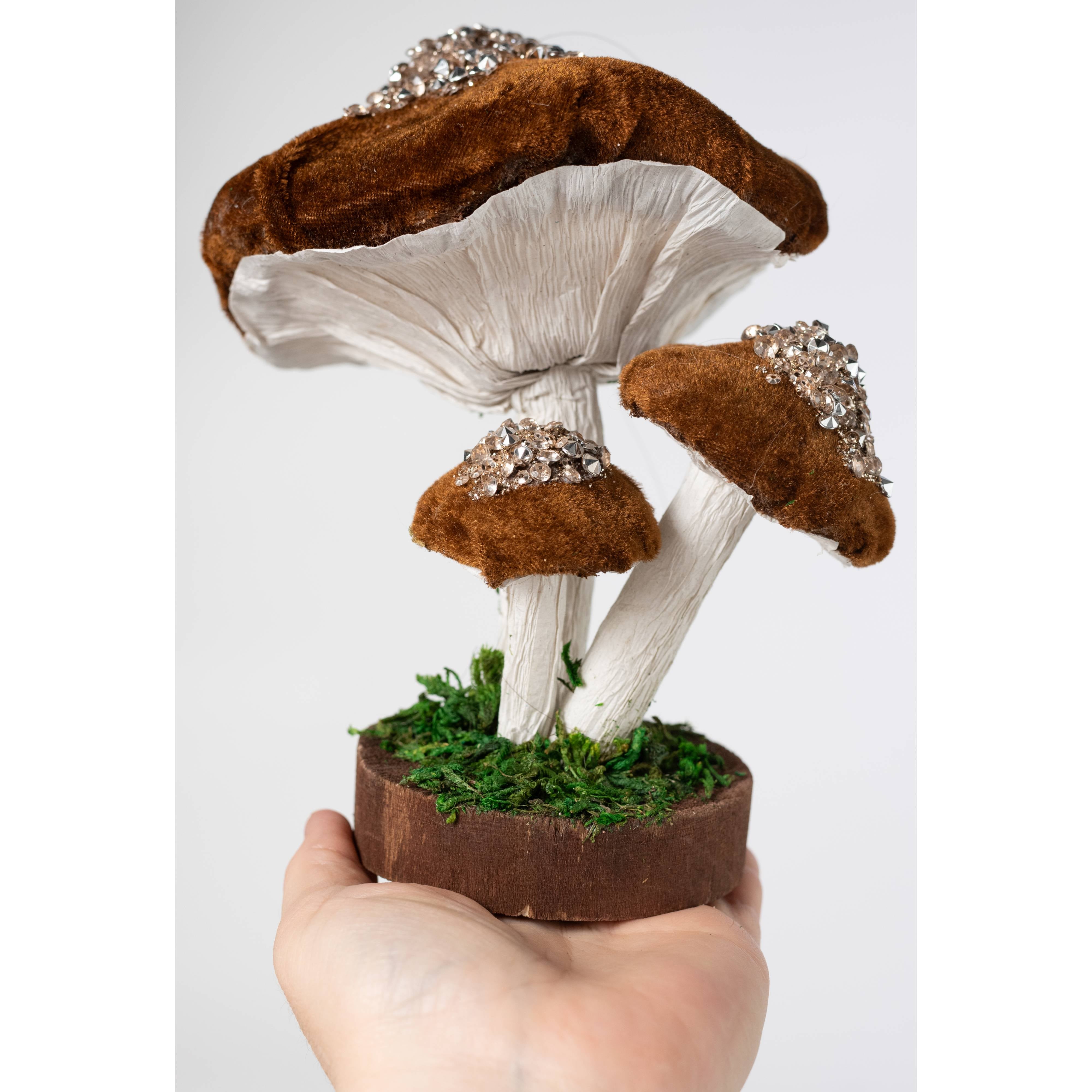 7" Bejeweled Mushroom Patch Ornament detail photo 5