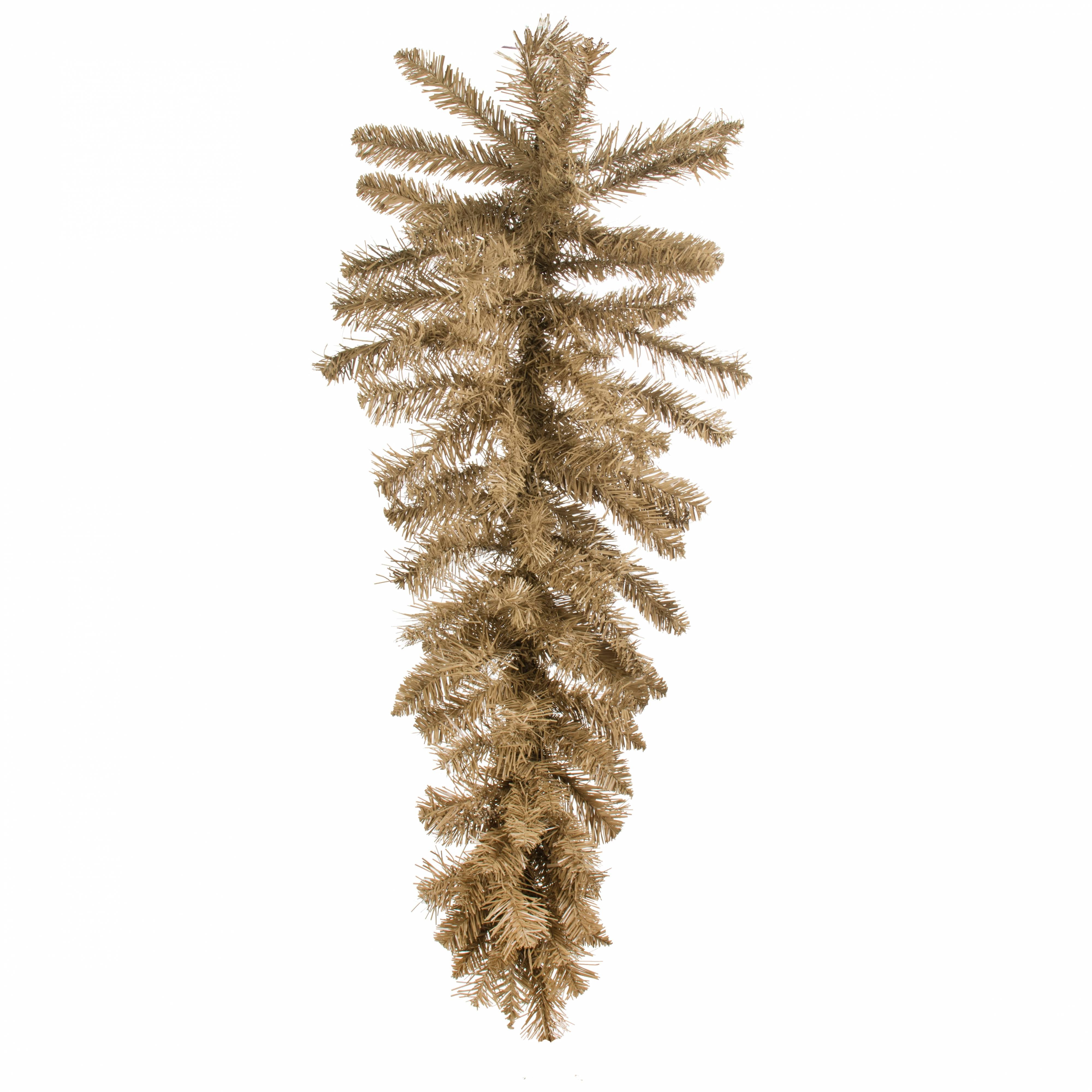 36" Belgium Spruce Teardrop Swag: Burlap Item Number: XX2028W4