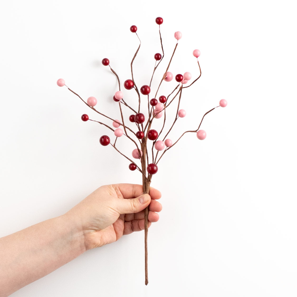 16" Berries Branch Pick: Red & Pink detail photo 3