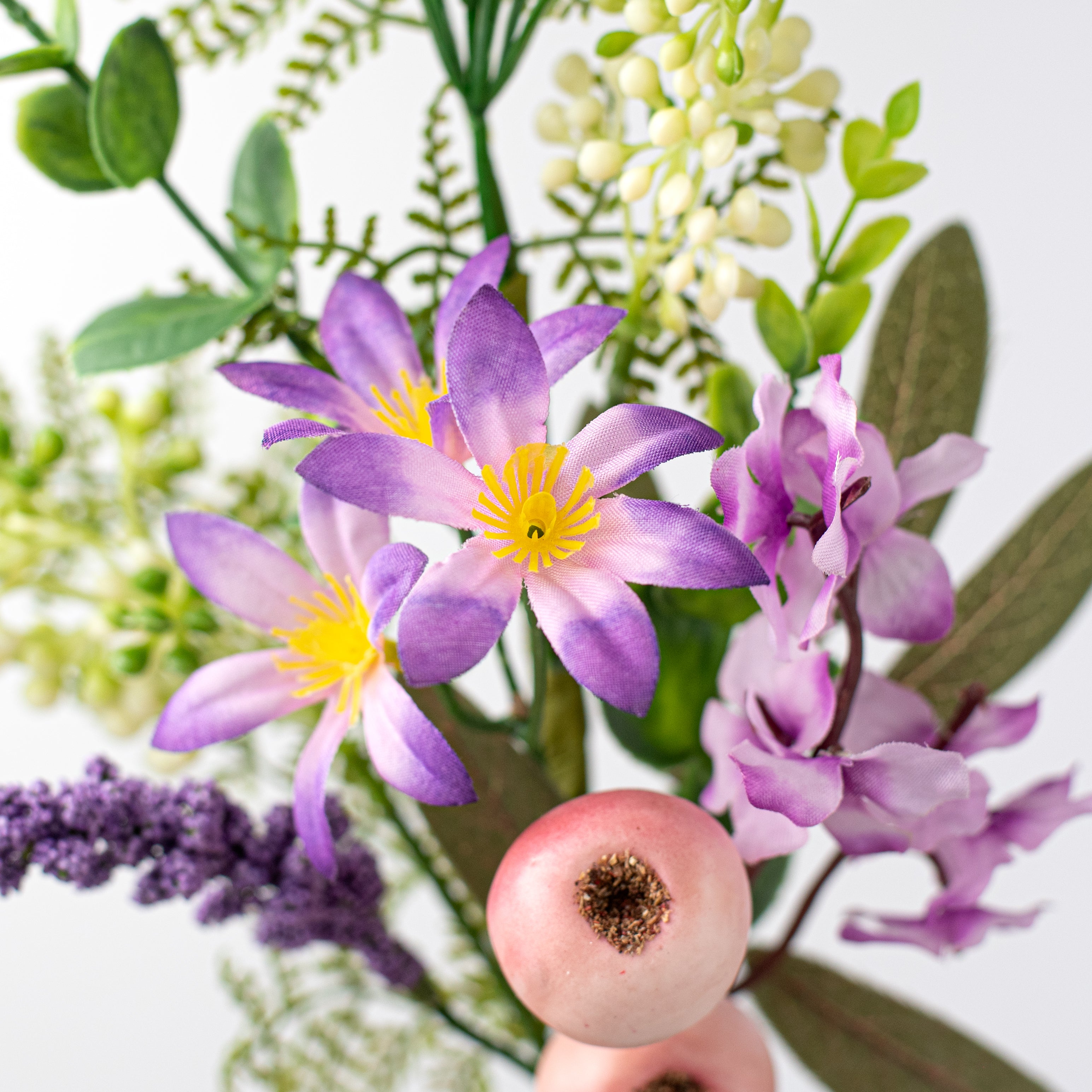 18" Berry, Fern, Crabapple Pick: Lavender Purple Lifestyle Photo
