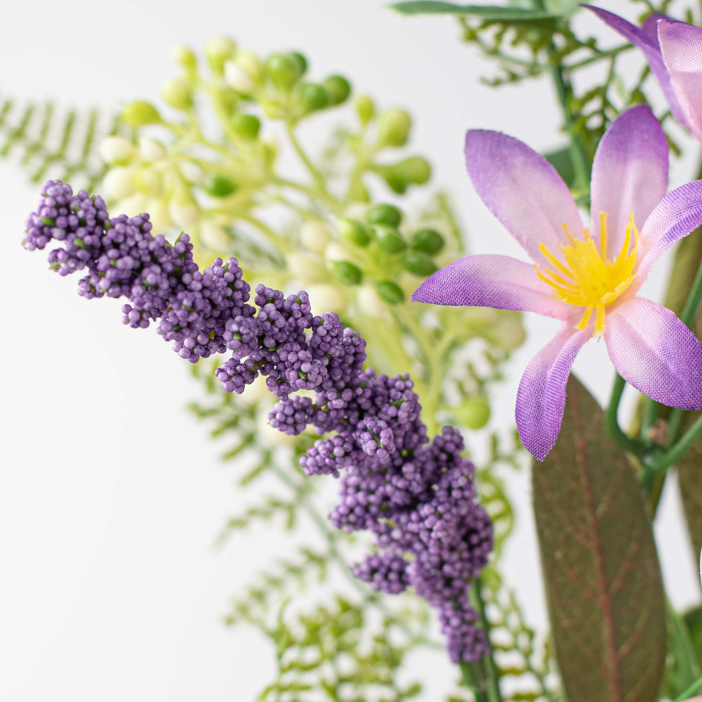 18" Berry, Fern, Crabapple Pick: Lavender Purple detail photo 5