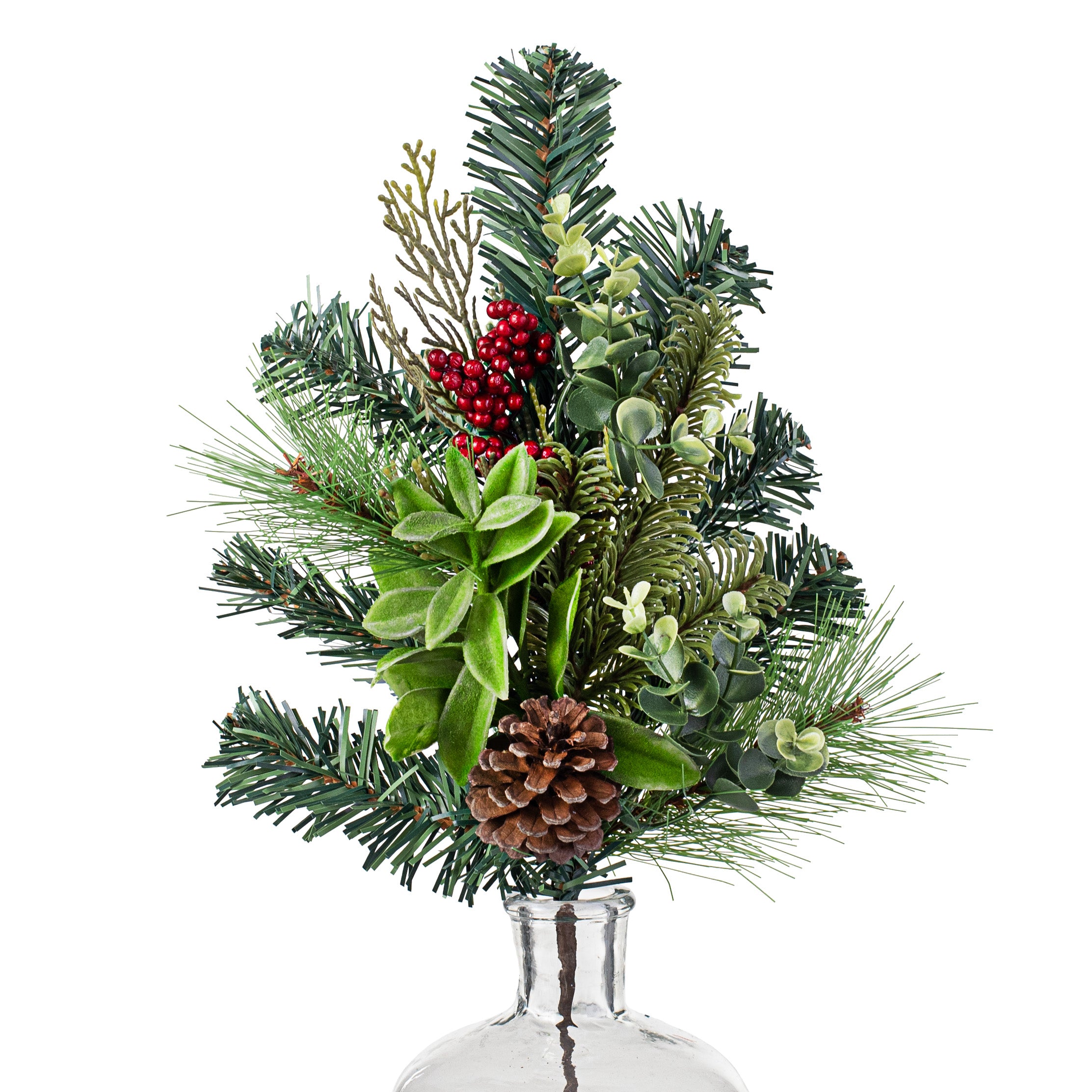 18" Berry & Pinecone Pine Pick Item Number: 85631SP18