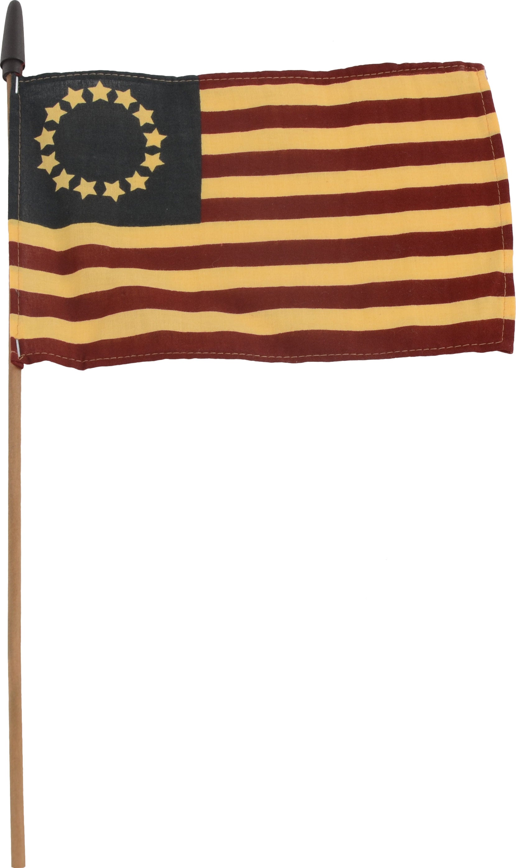 Betsy Ross Vintage American Flag on Stick (6" x 9") Item Number: 9772