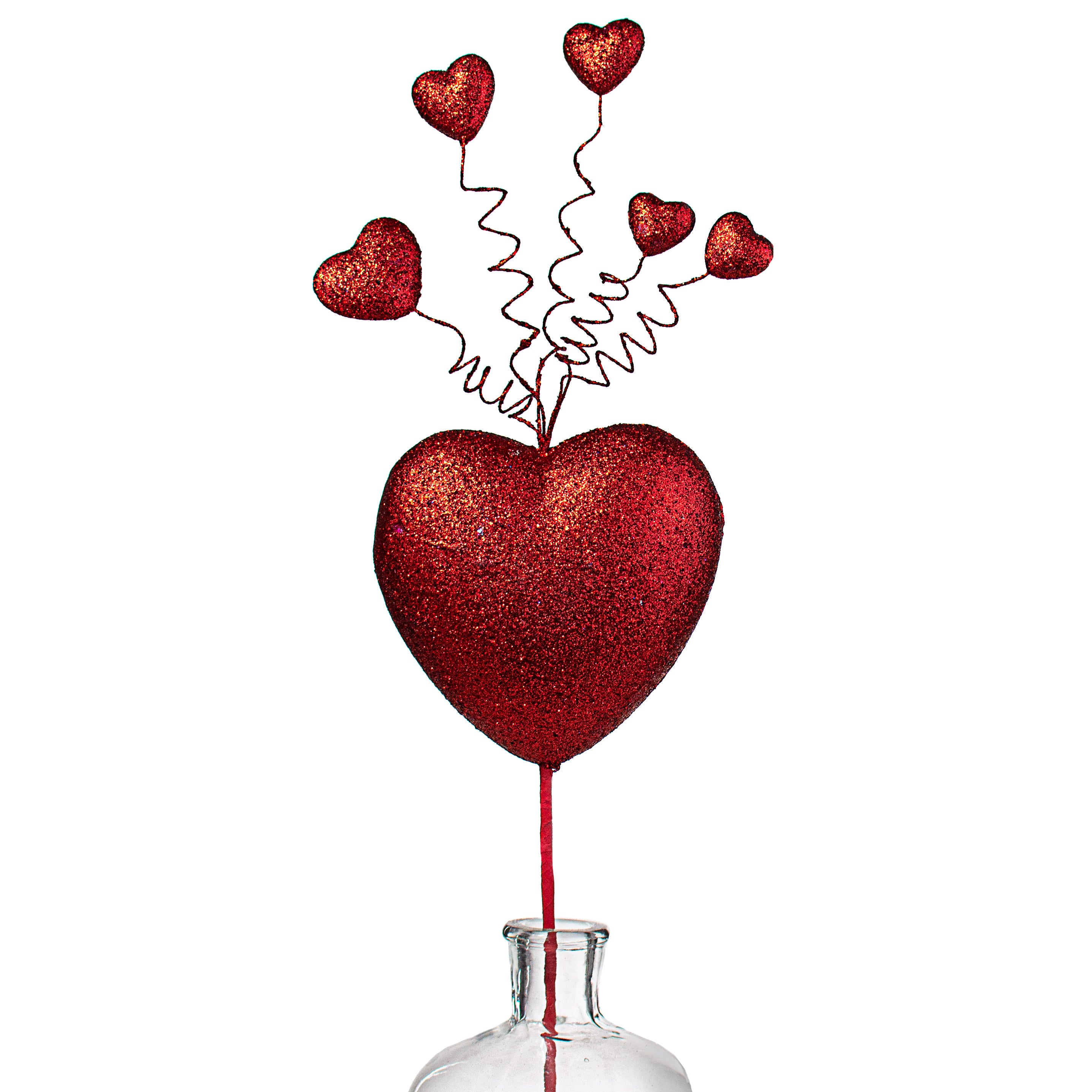 24" Big Red Heart Floral Pick Item Number: HV908524