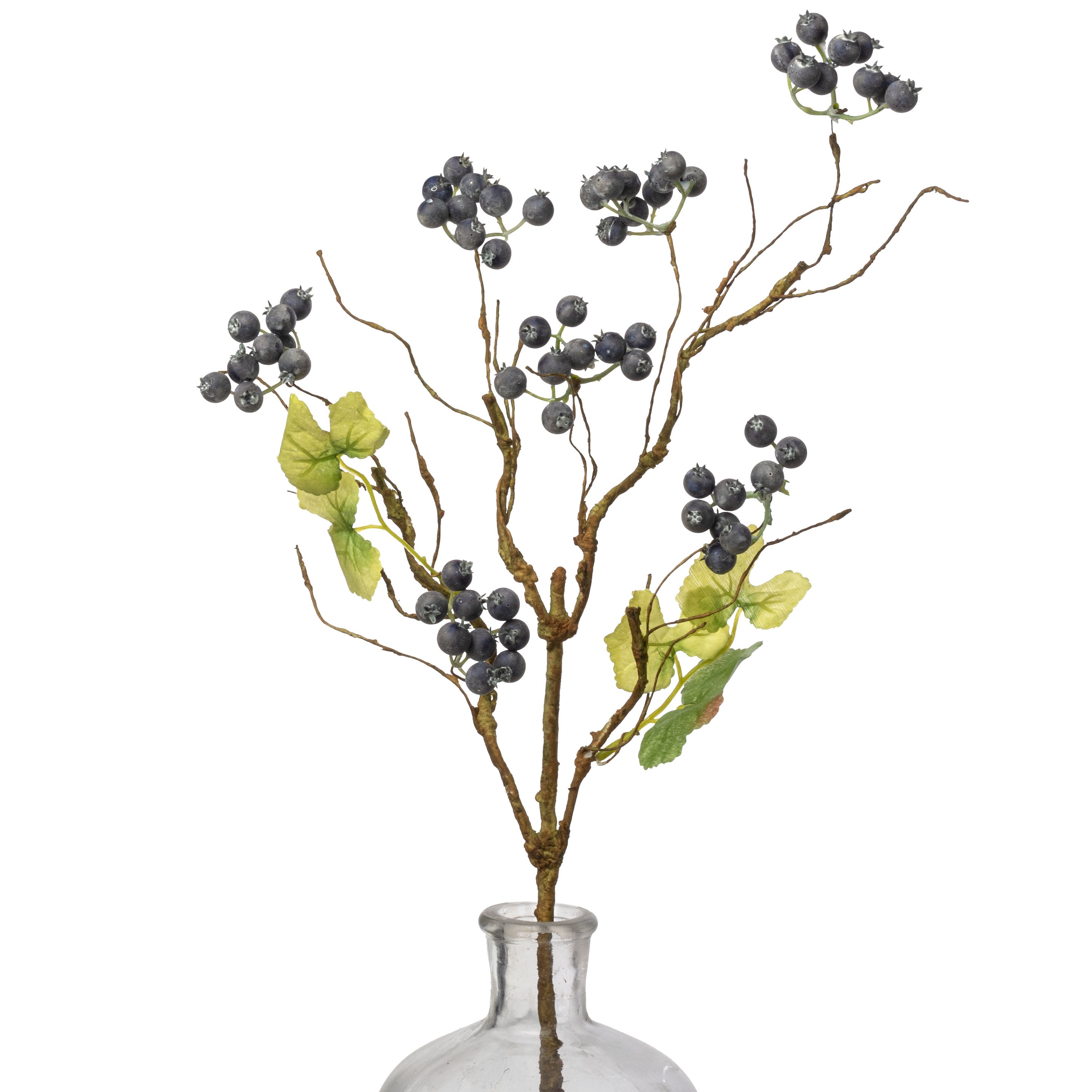 22" Blueberry Branch Spray Item Number: FSB375-BL/GY