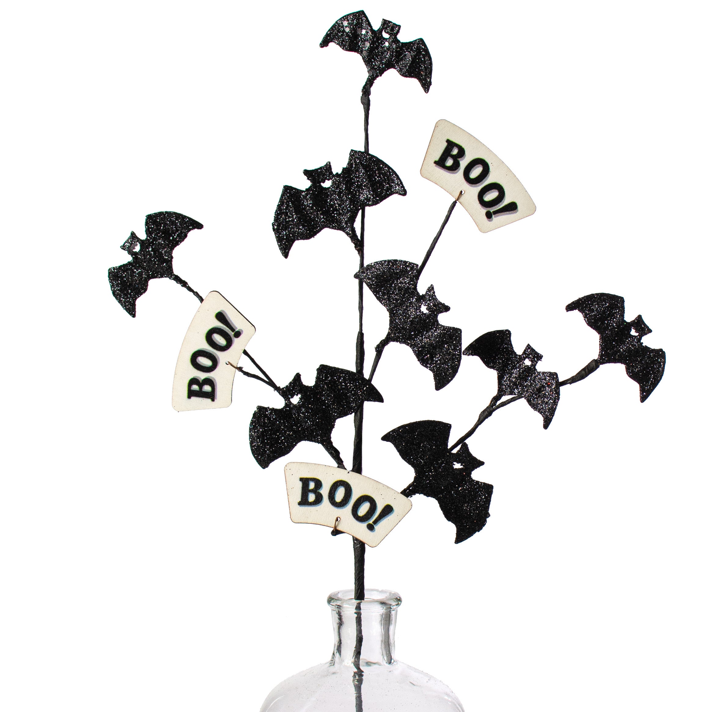 25" Boo & Glitter Bats Spray Item Number: 56983BK