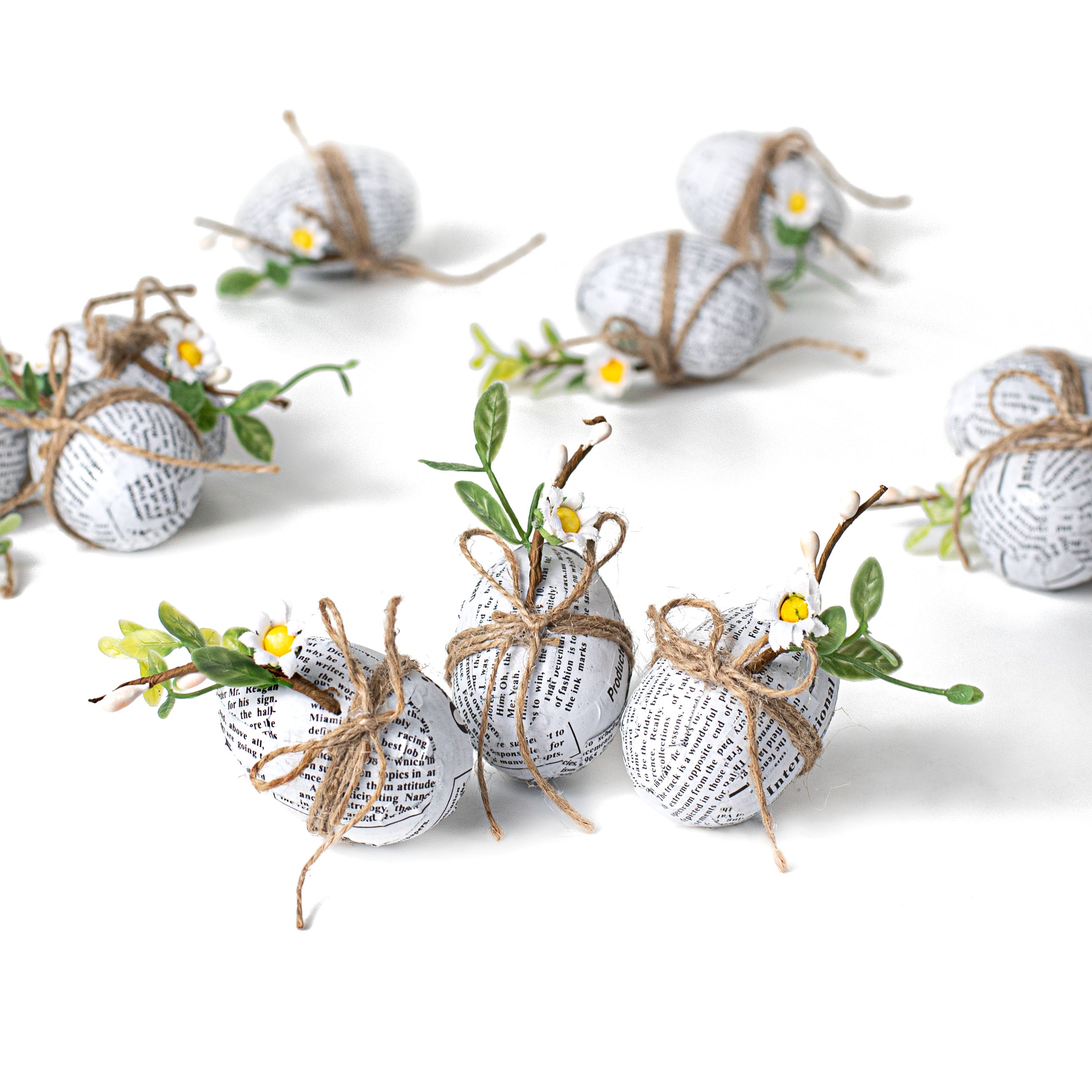 3" Book Print Paper Wrapped Eggs (12) Item Number: 4206667