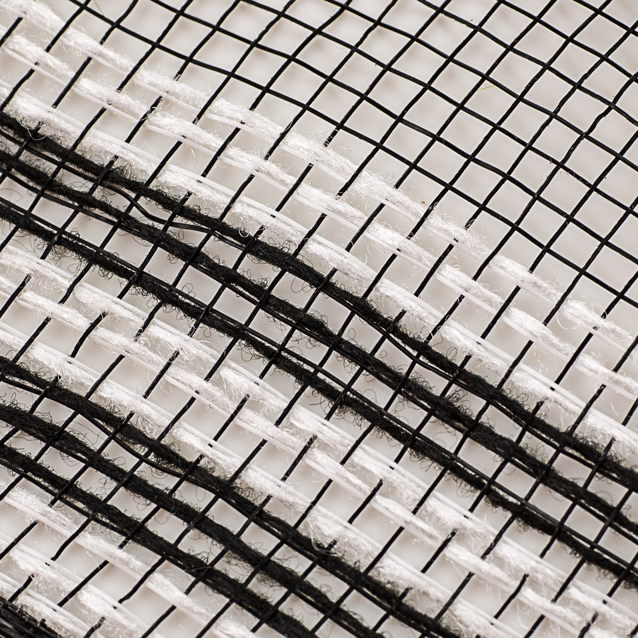 10" Border Stripe Mesh: Black & White detail photo 3