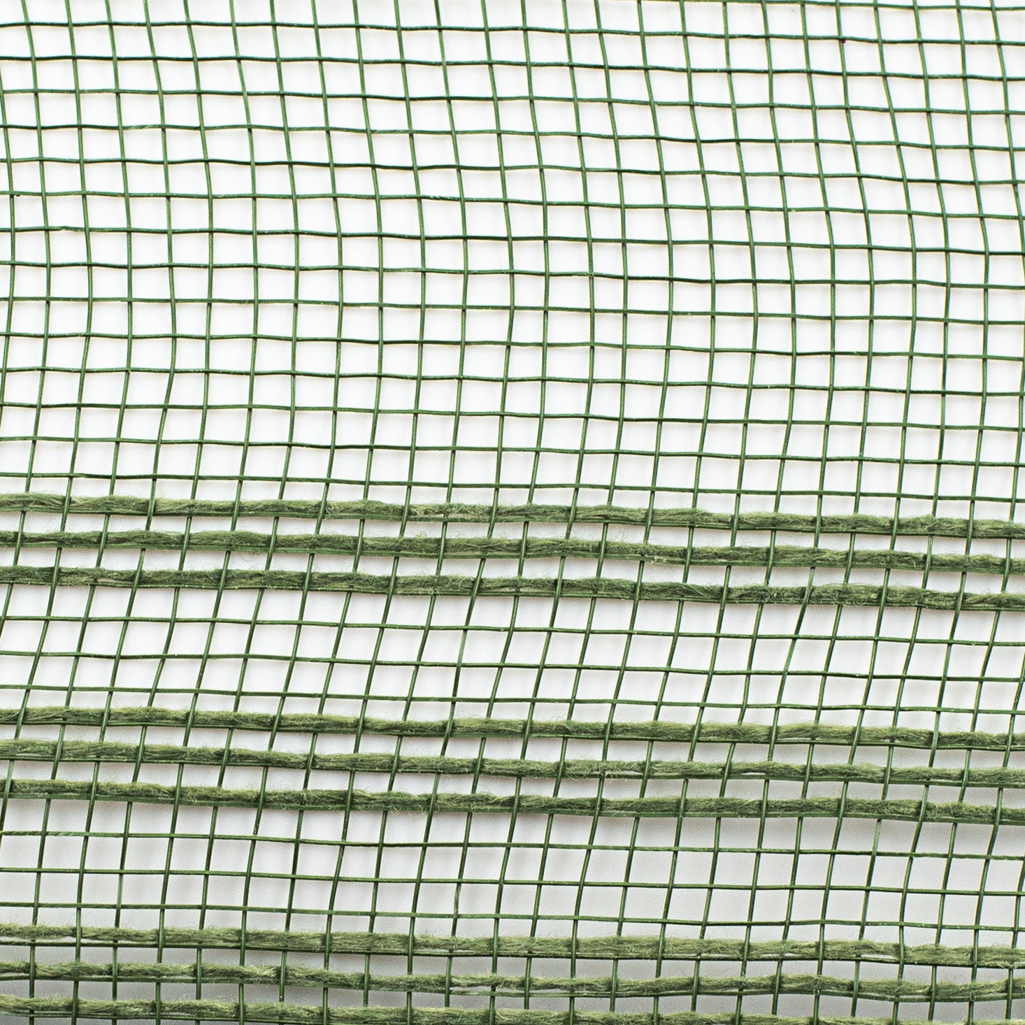 10" Border Stripe Mesh: Moss Green detail photo 3