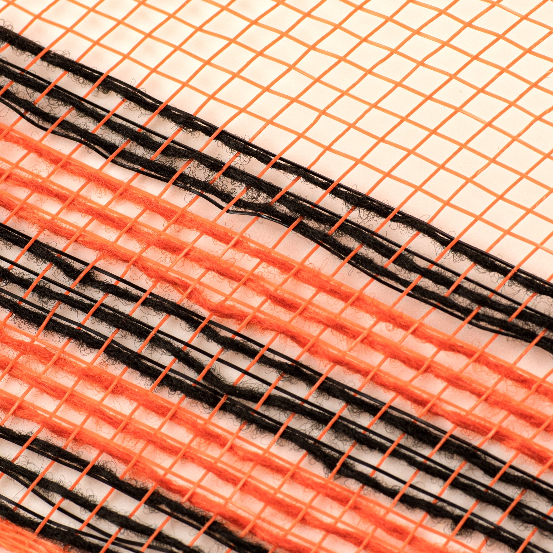 10" Border Stripe Mesh: Orange & Black detail photo 3