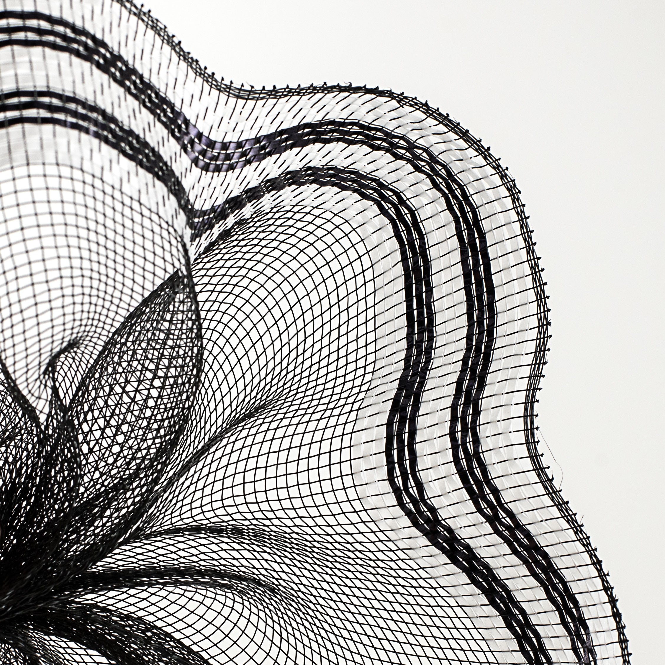 10" Border Stripe Metallic Mesh: Black & White Lifestyle Photo