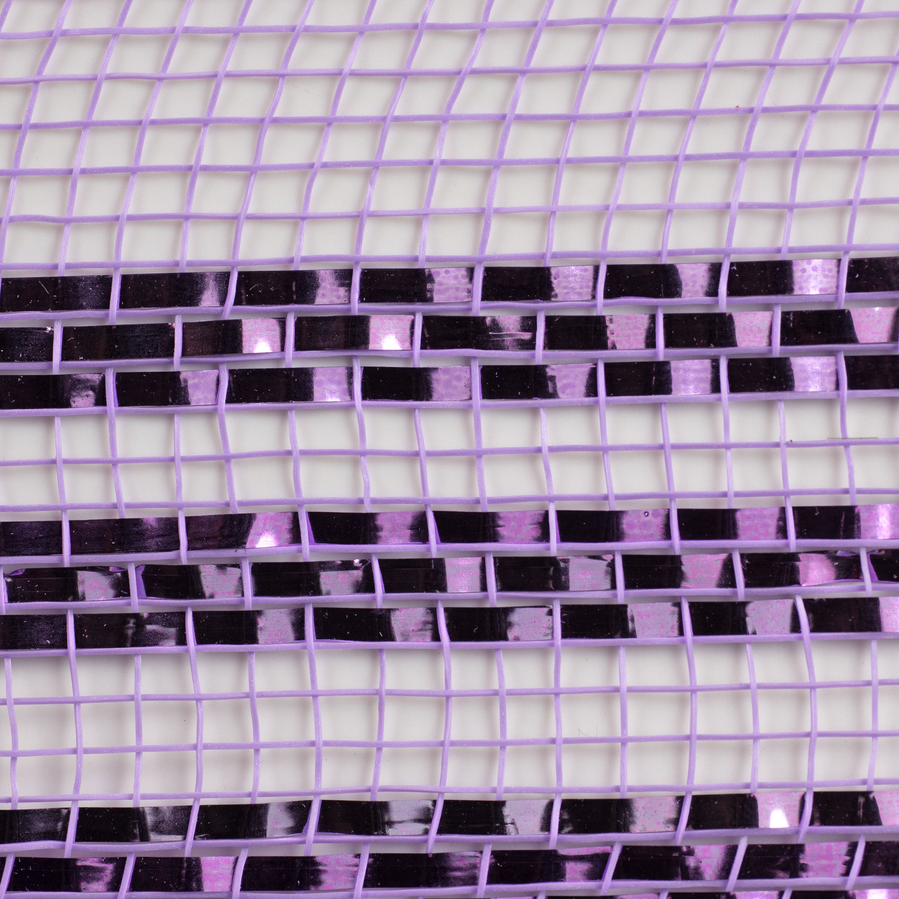 10" Border Stripe Metallic Mesh: Lavender detail photo 3