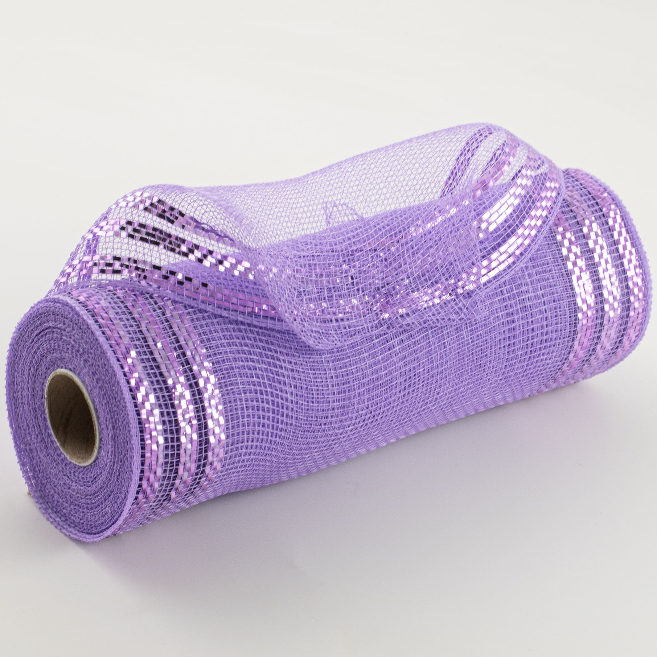 10" Border Stripe Metallic Mesh: Lavender Item Number: RE850213