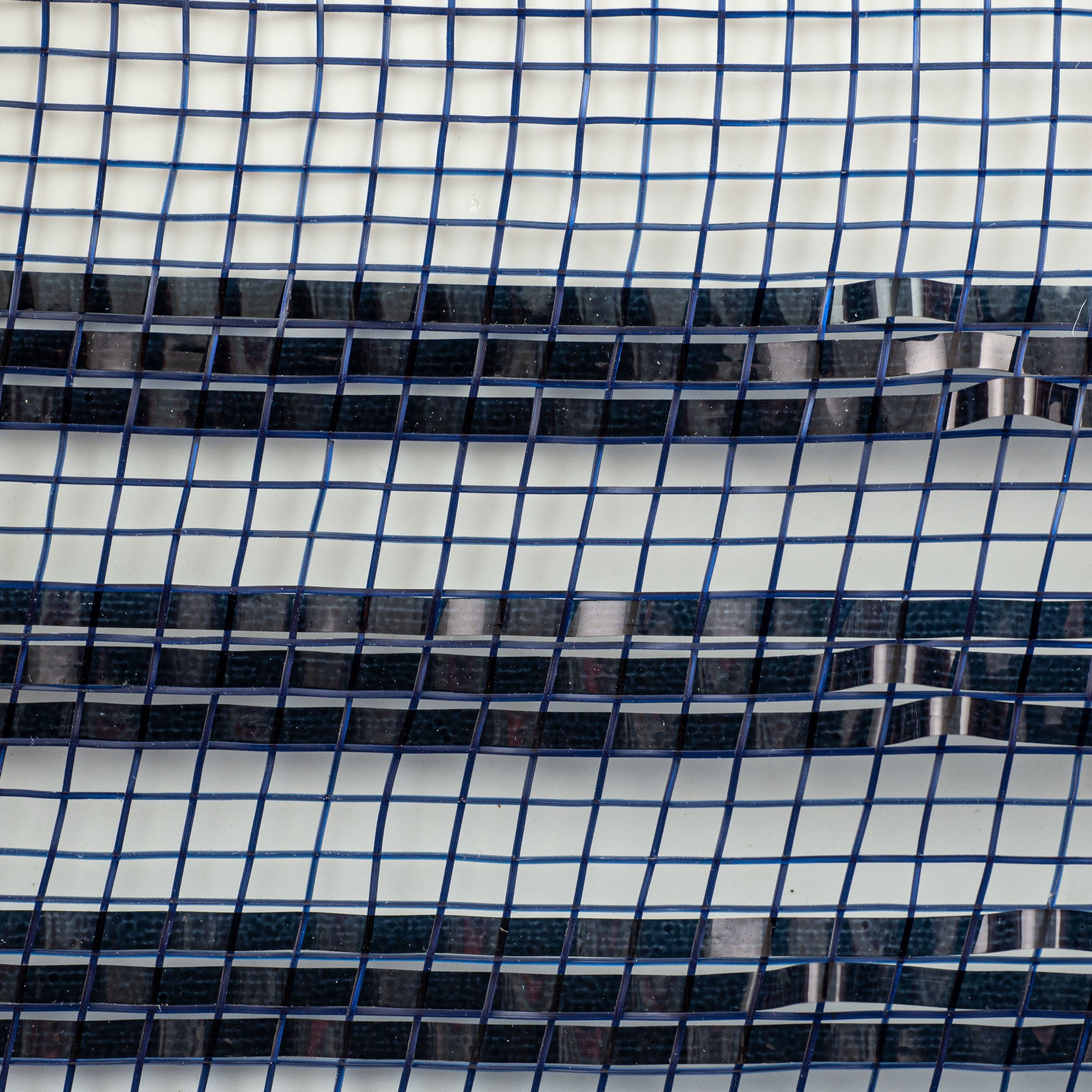 10" Border Stripe Metallic Mesh: Navy Blue & Black detail photo 3