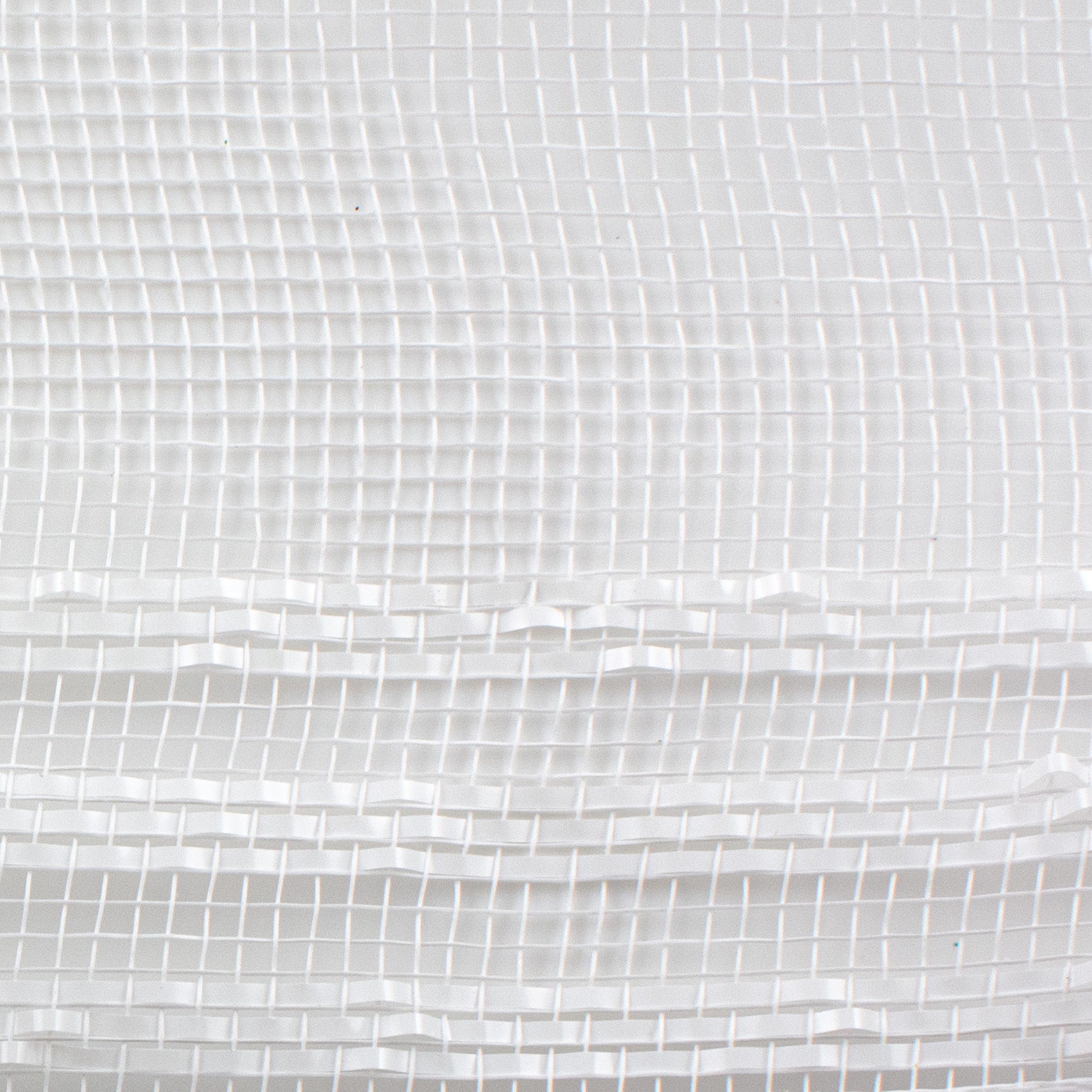 10" Border Stripe Metallic Mesh: White & White Film detail photo 3
