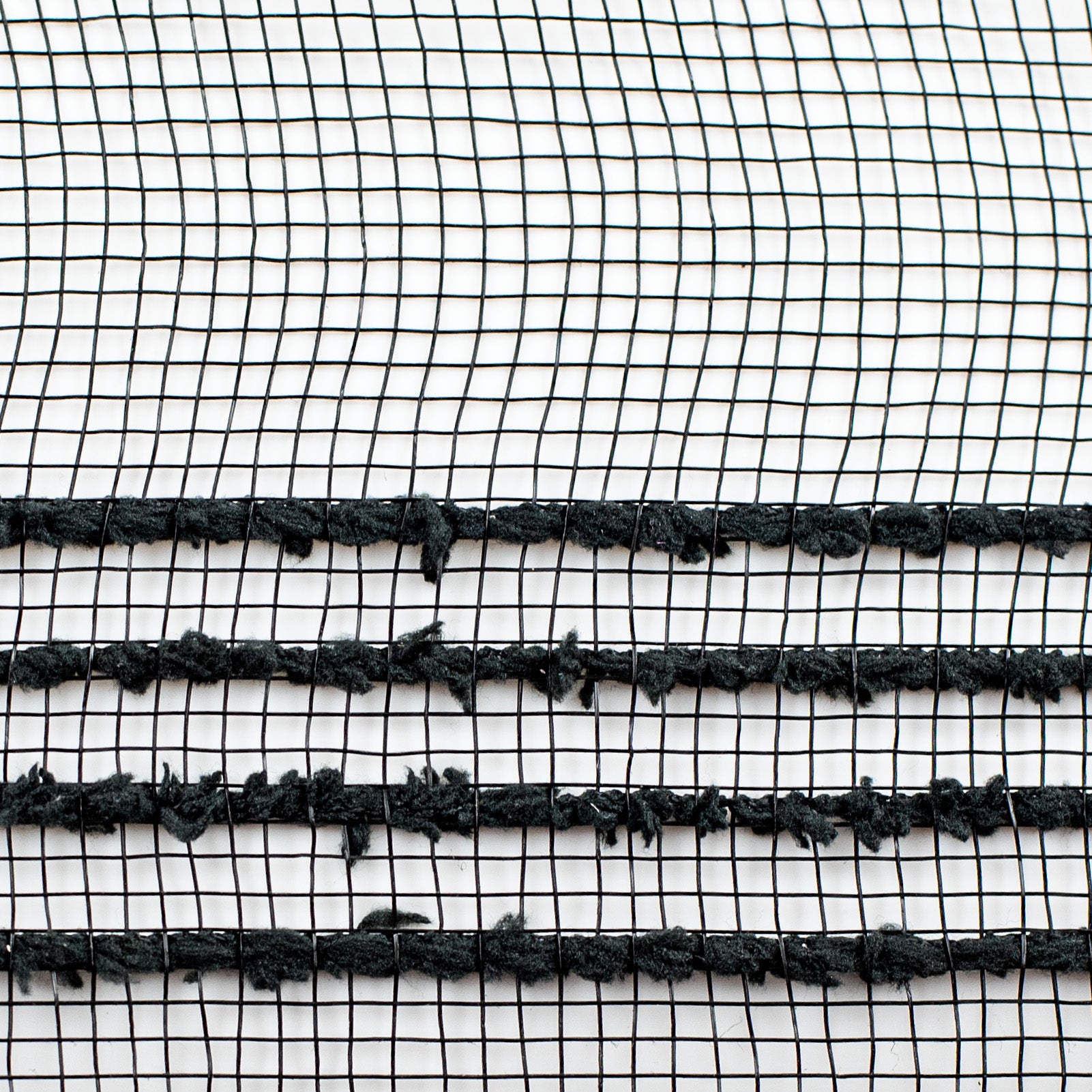 10" Border Stripe Snowdrift Mesh: Black detail photo 3