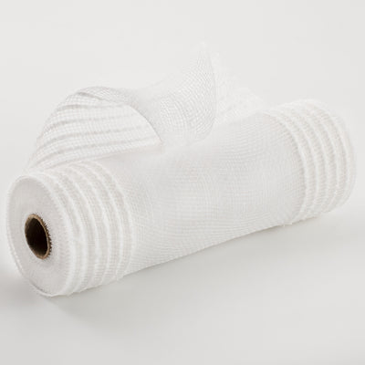 10" Border Stripe Snowdrift Mesh: White Item Number: RY811327
