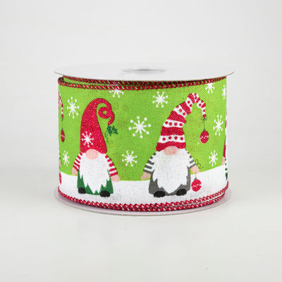 2.5" Bright Holiday Gnome Canvas Ribbon: Lime (10 Yards) Item Number: 71031-40-09
