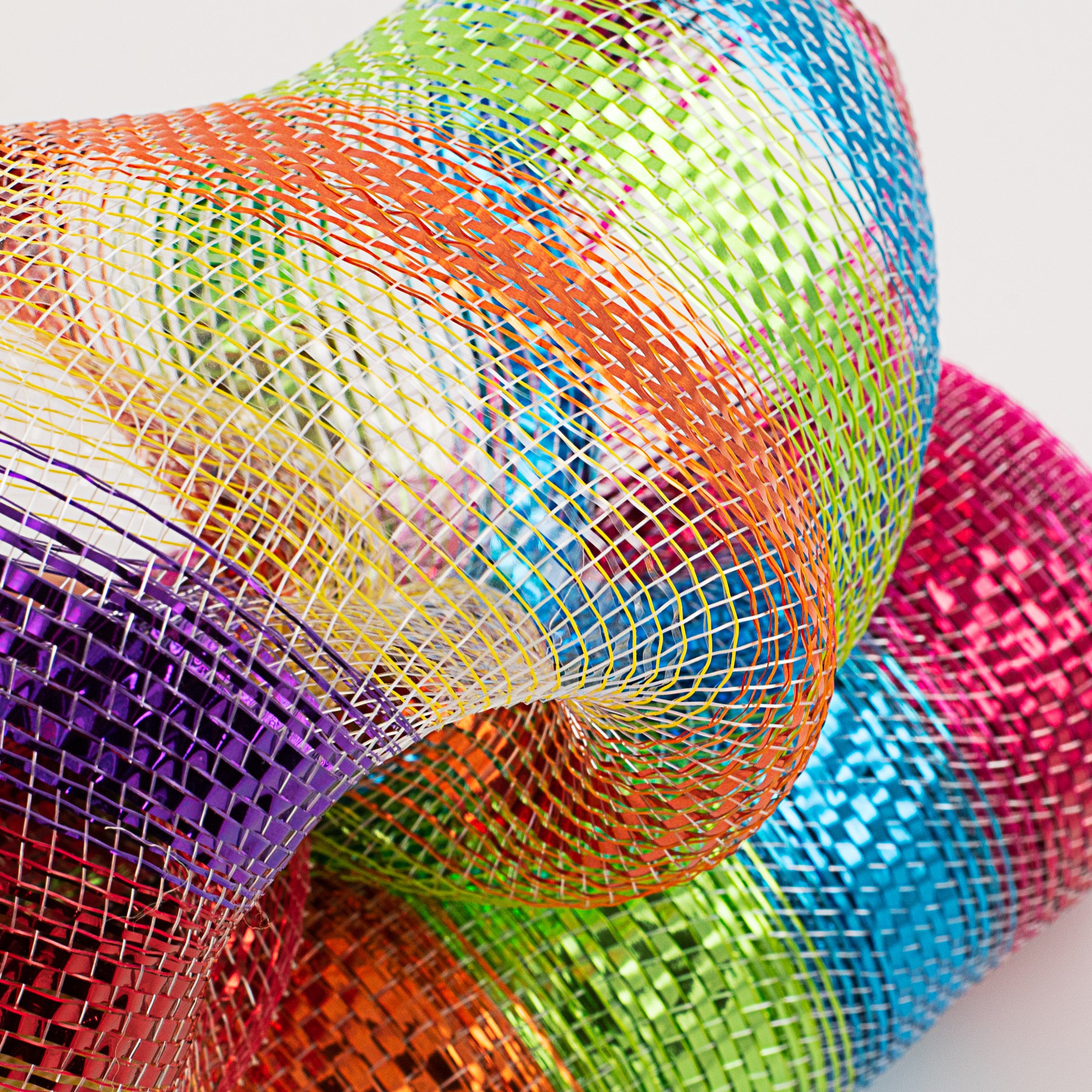 10" Bright Metallic Mesh: Rainbow (10 Yards) Lifestyle Photo