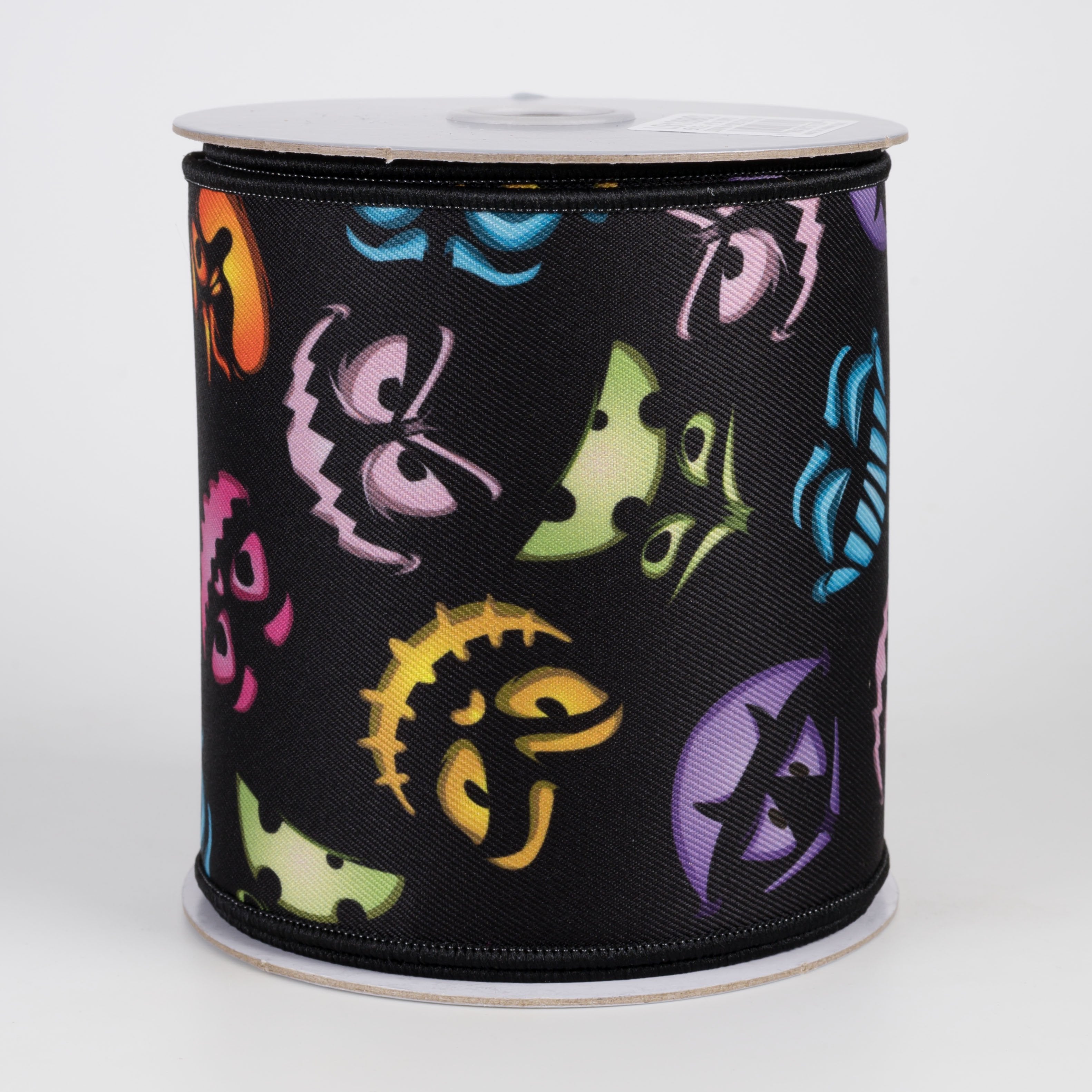 4" Brilliance Digital Print Jack-o-Lantern Faces Ribbon (10 Yards) Item Number: LS126902