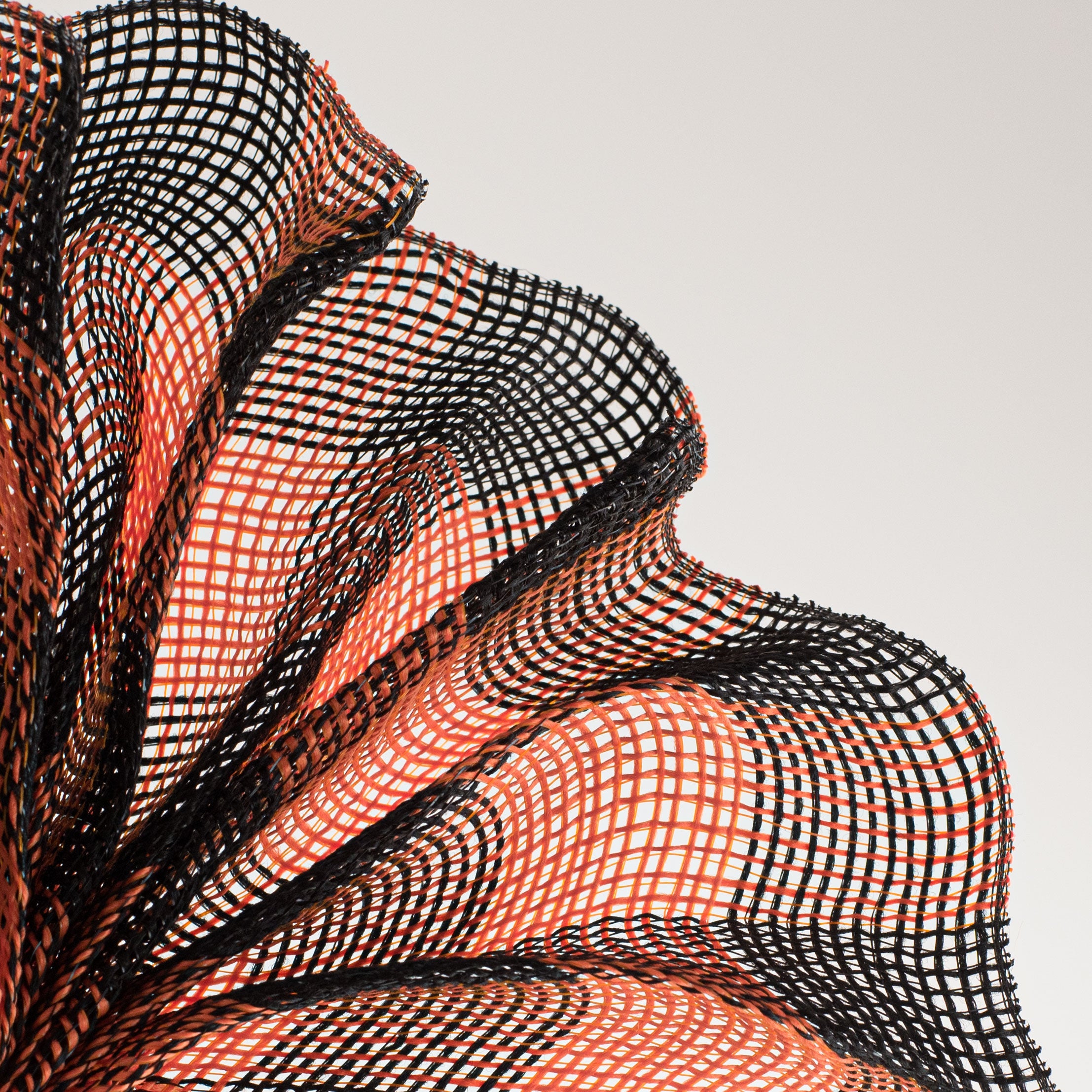 10" Buffalo Plaid Mesh: Black & Orange Lifestyle Photo