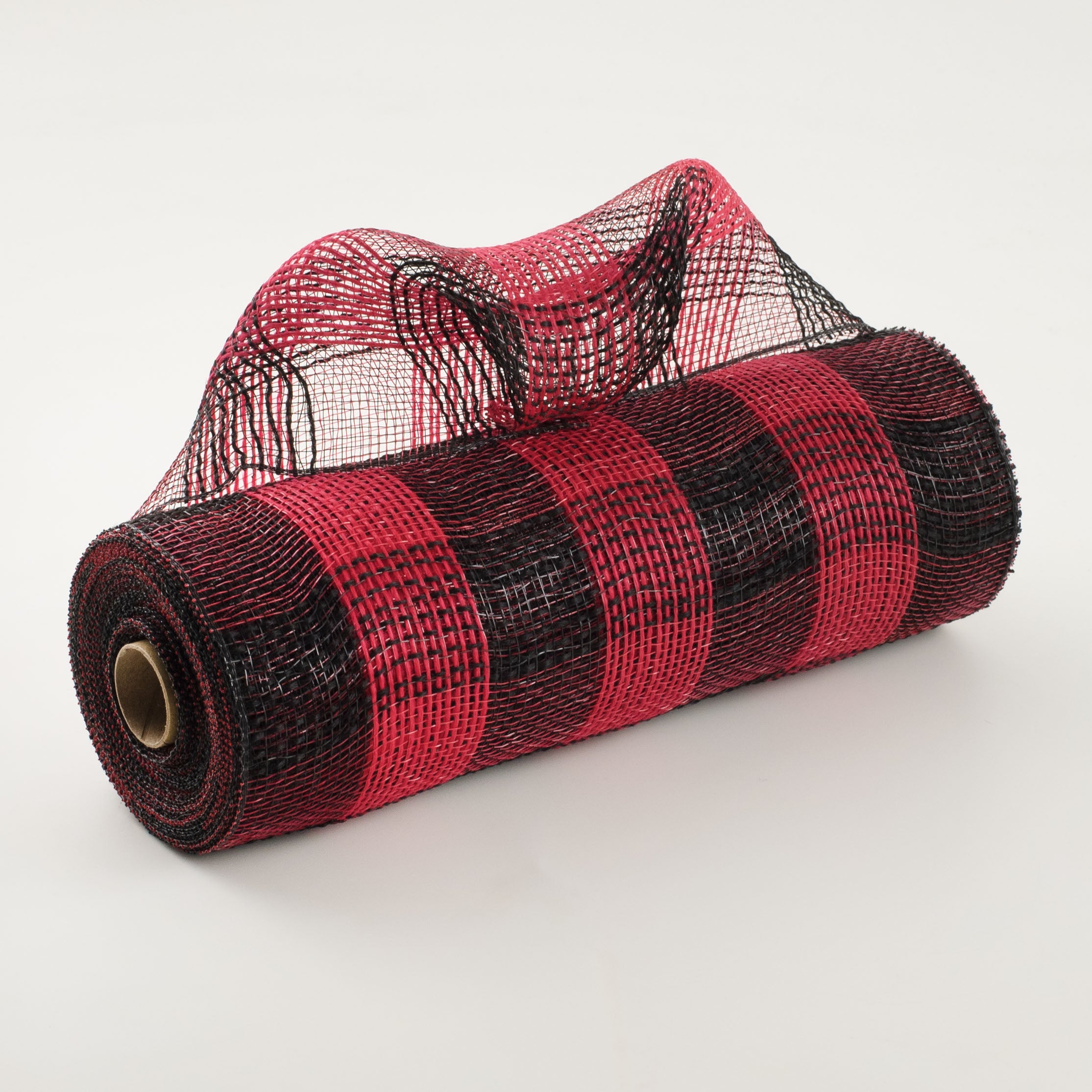 10" Buffalo Plaid Mesh: Black & Red Item Number: XB103110-13