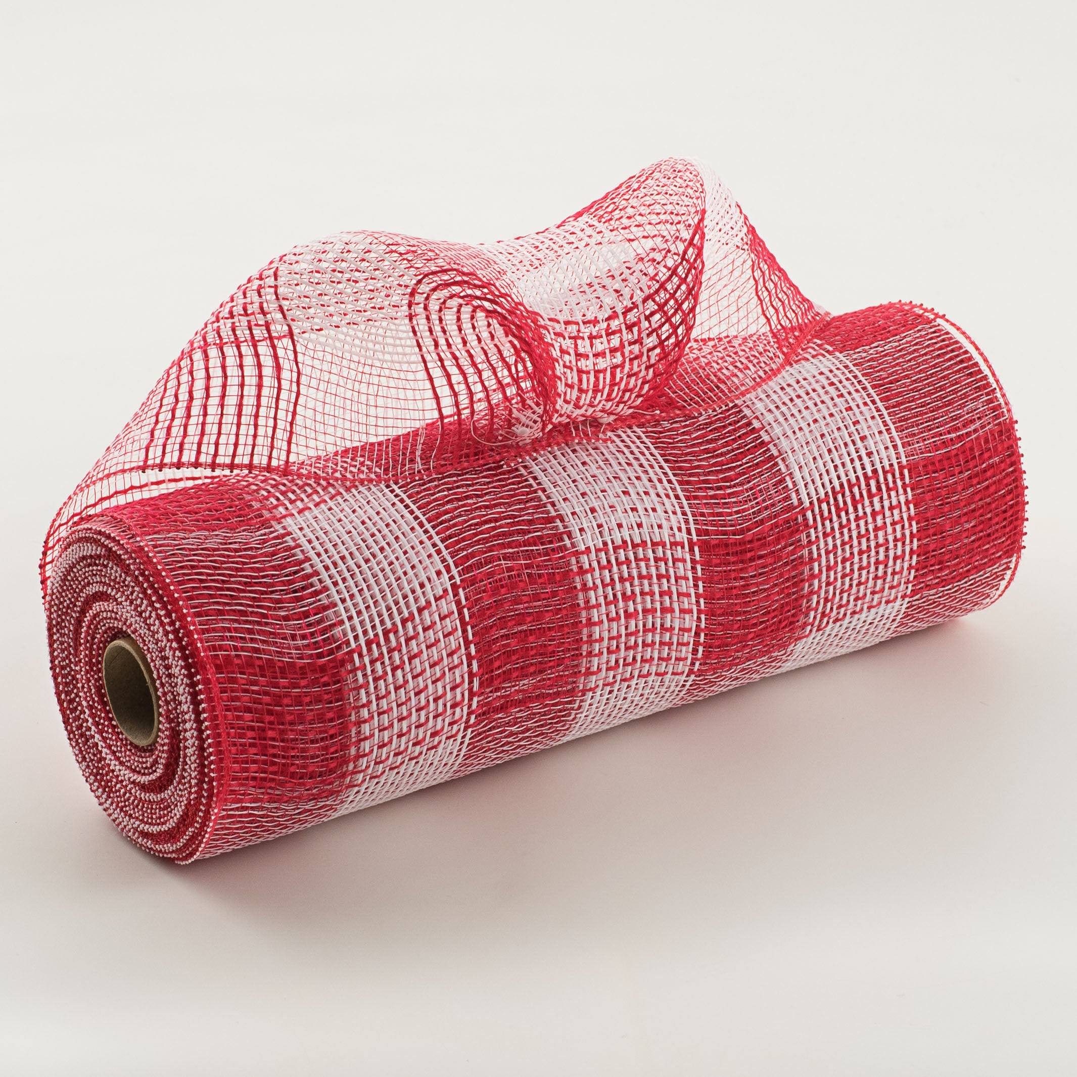 10" Buffalo Plaid Mesh: Red & White Item Number: XB103110-12